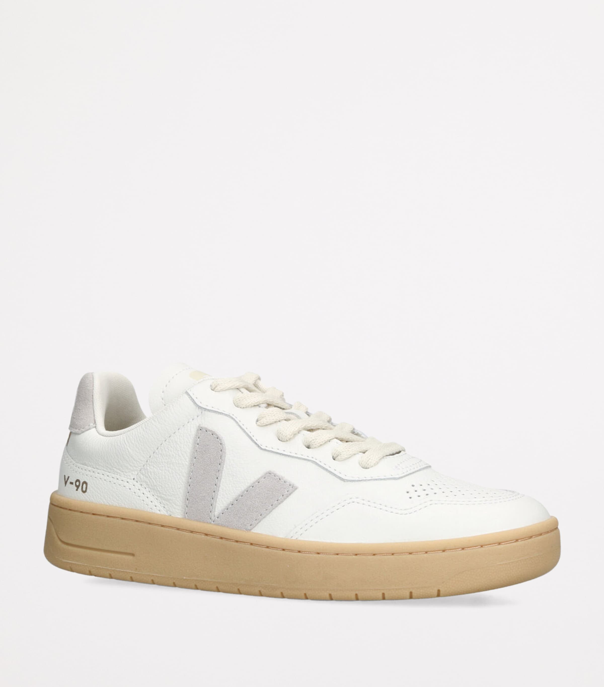Leather V-90 Sneakers GREY/LIGHT Image 3