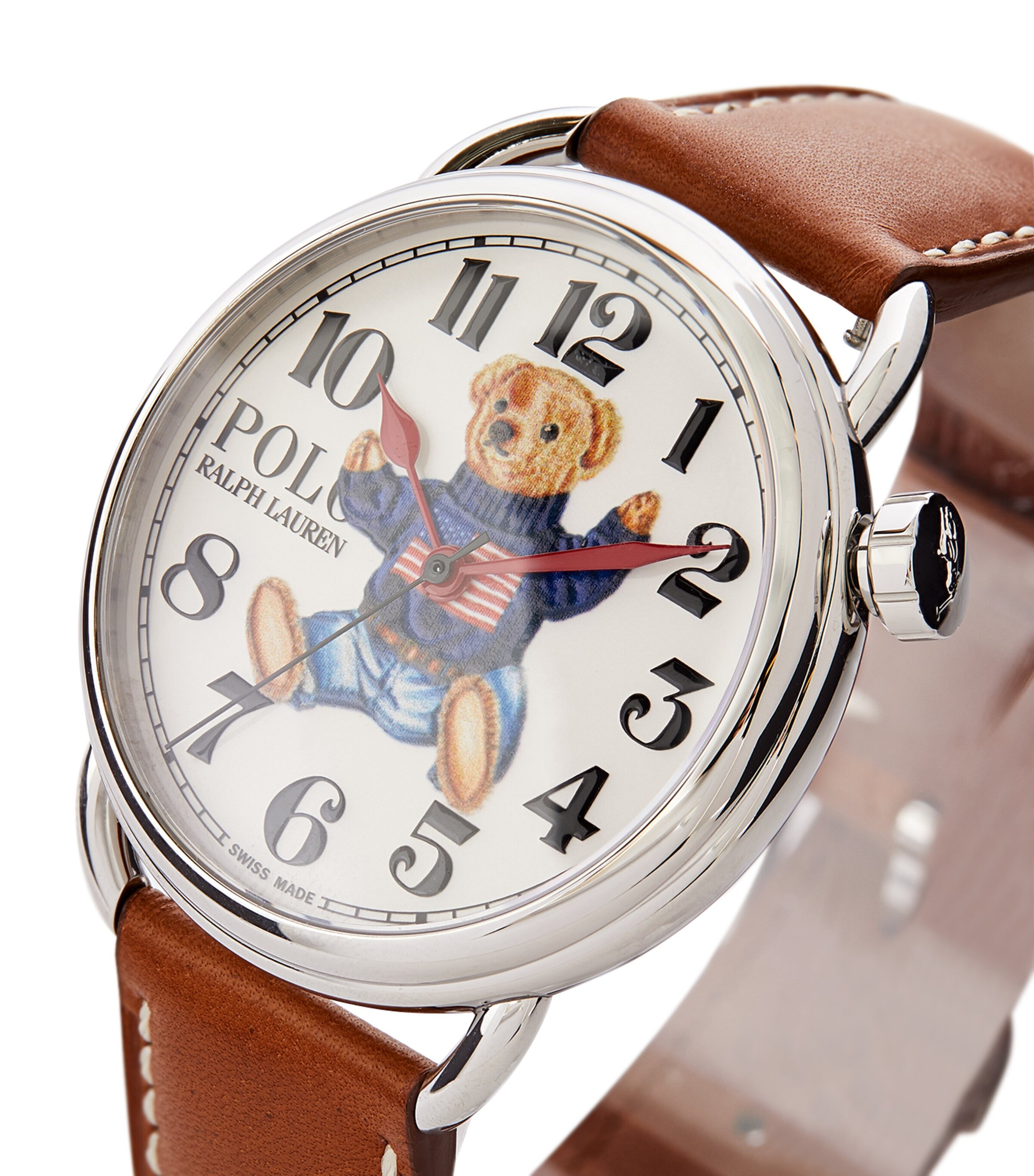 Polo Ralph Lauren Steel Sitting Polo Bear Watch 42mm Harrods UK