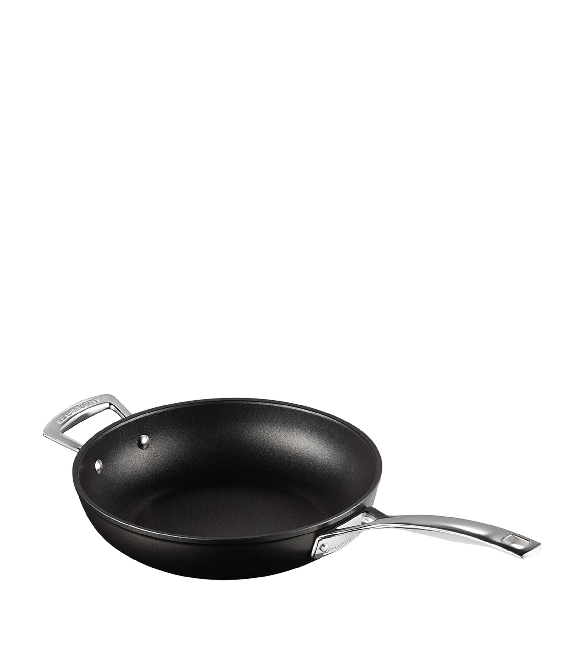 Le Creuset Toughened Non-stick Deep Frying Pan In Black