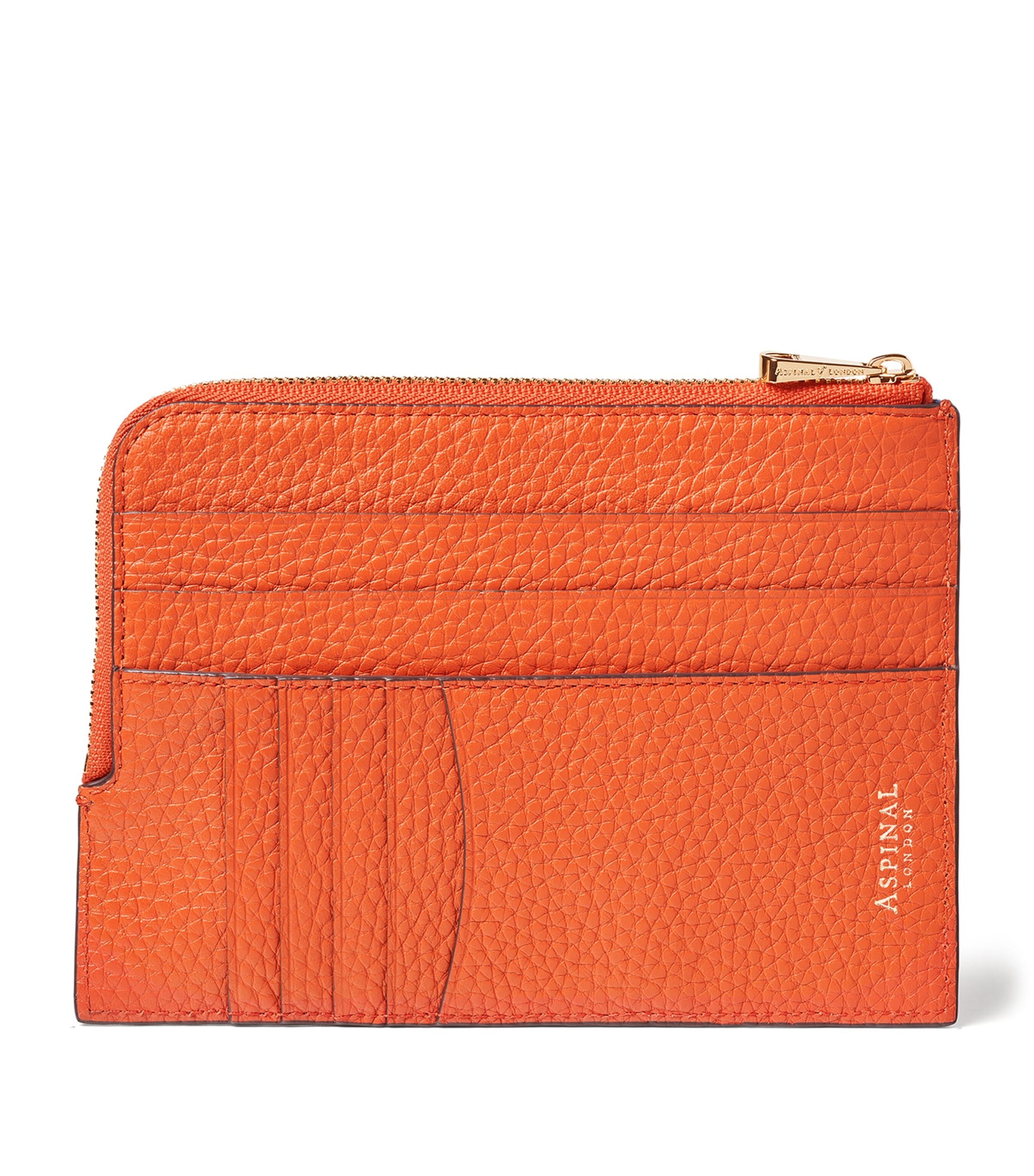Aspinal Of London Travel Card Holder Orange Image 3