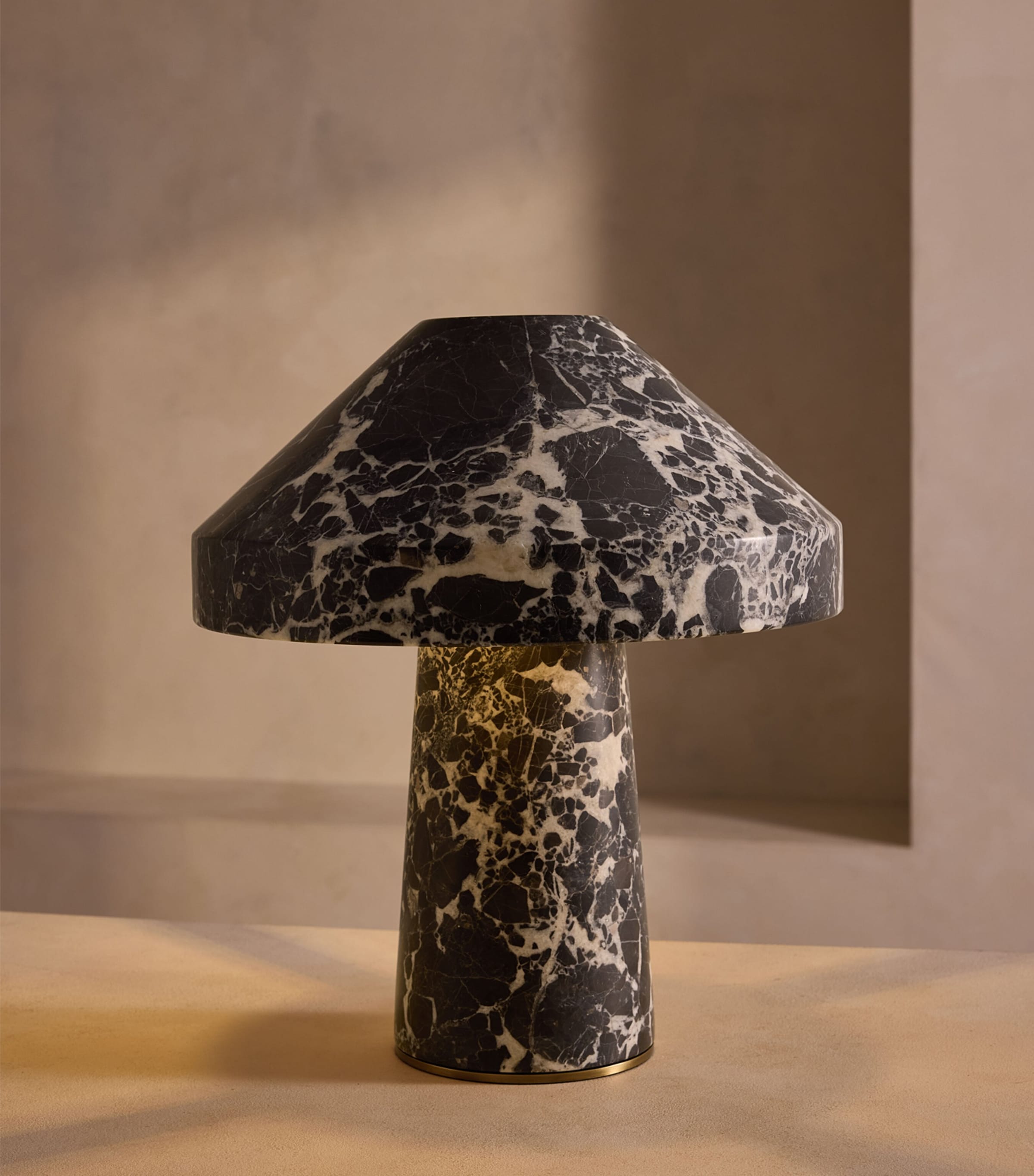 Soho Home Marble Dimmable Jaya Table Lamp In Brown