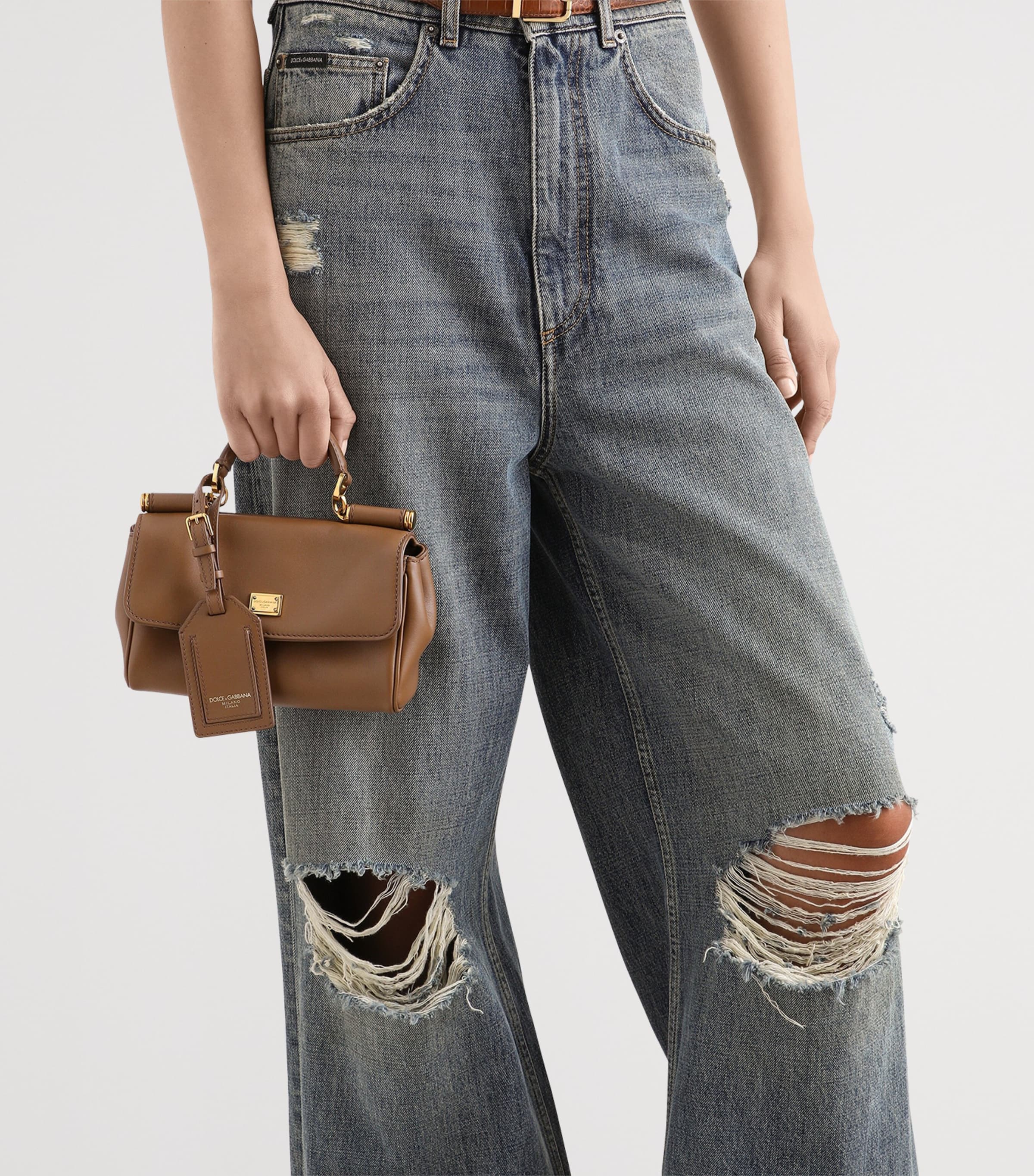 Plongé Calfskin My Sicily Cross-Body Bag 8Z093-CARAMELLO Image 2