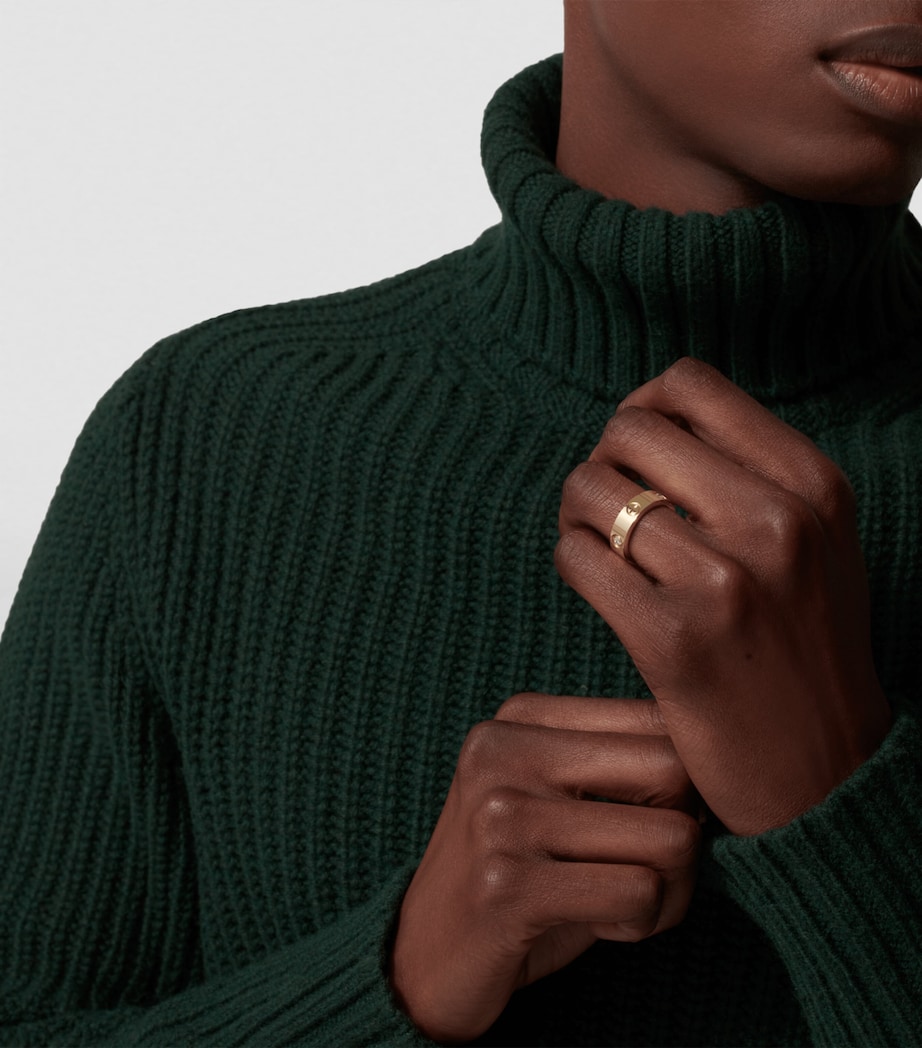 Yellow Gold and Diamond LOVE Ring MULTI Image 7