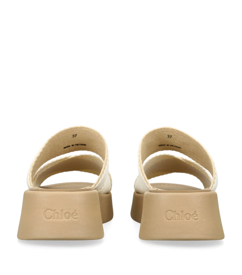 Chloé Mila Flatform Sandals White/oth Image 2