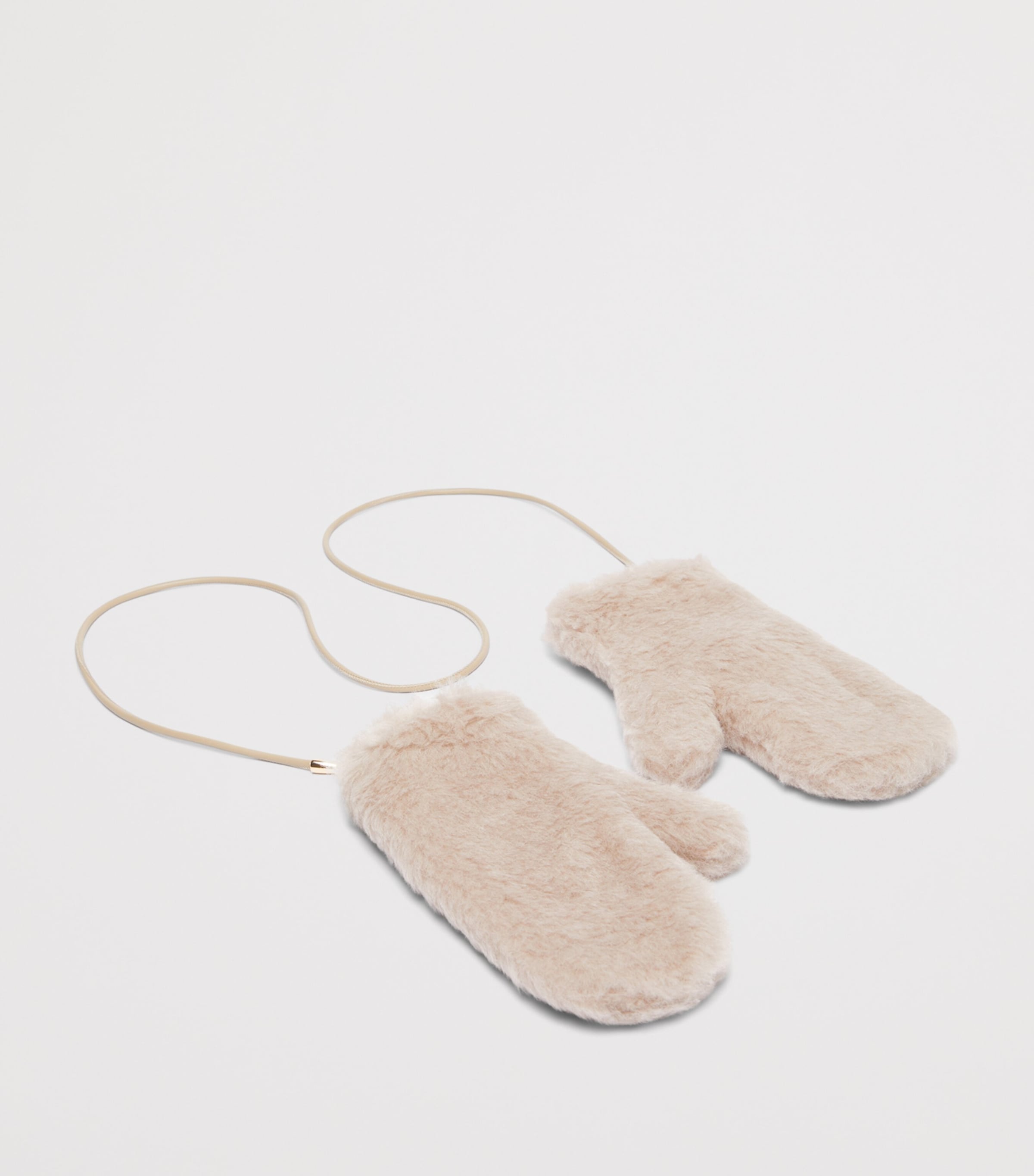 Max Mara Alpaca-Wool-Silk Mittens Beige Image 2