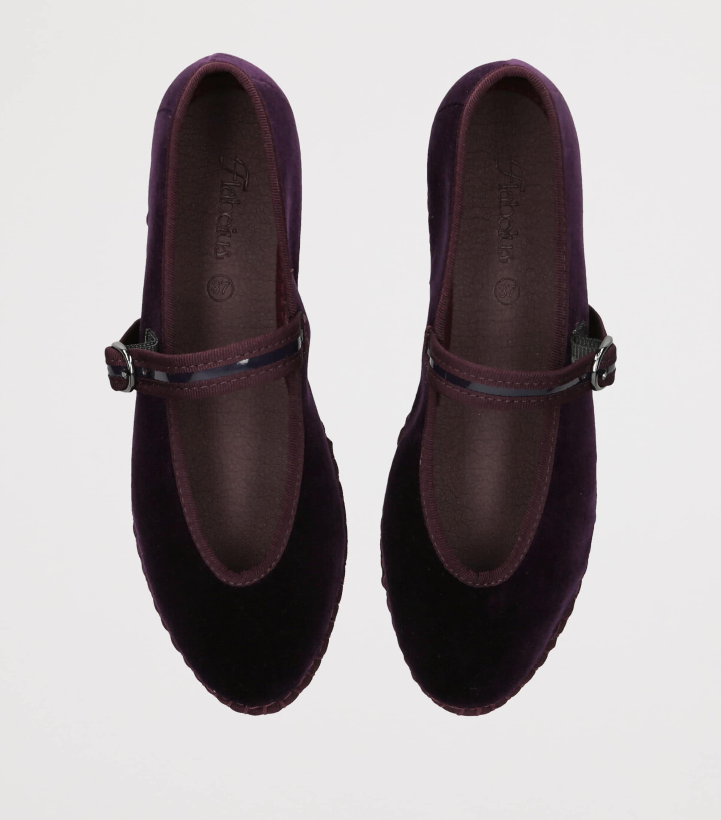 Flabelus Velvet Pierre Mary Janes Purple Image 4