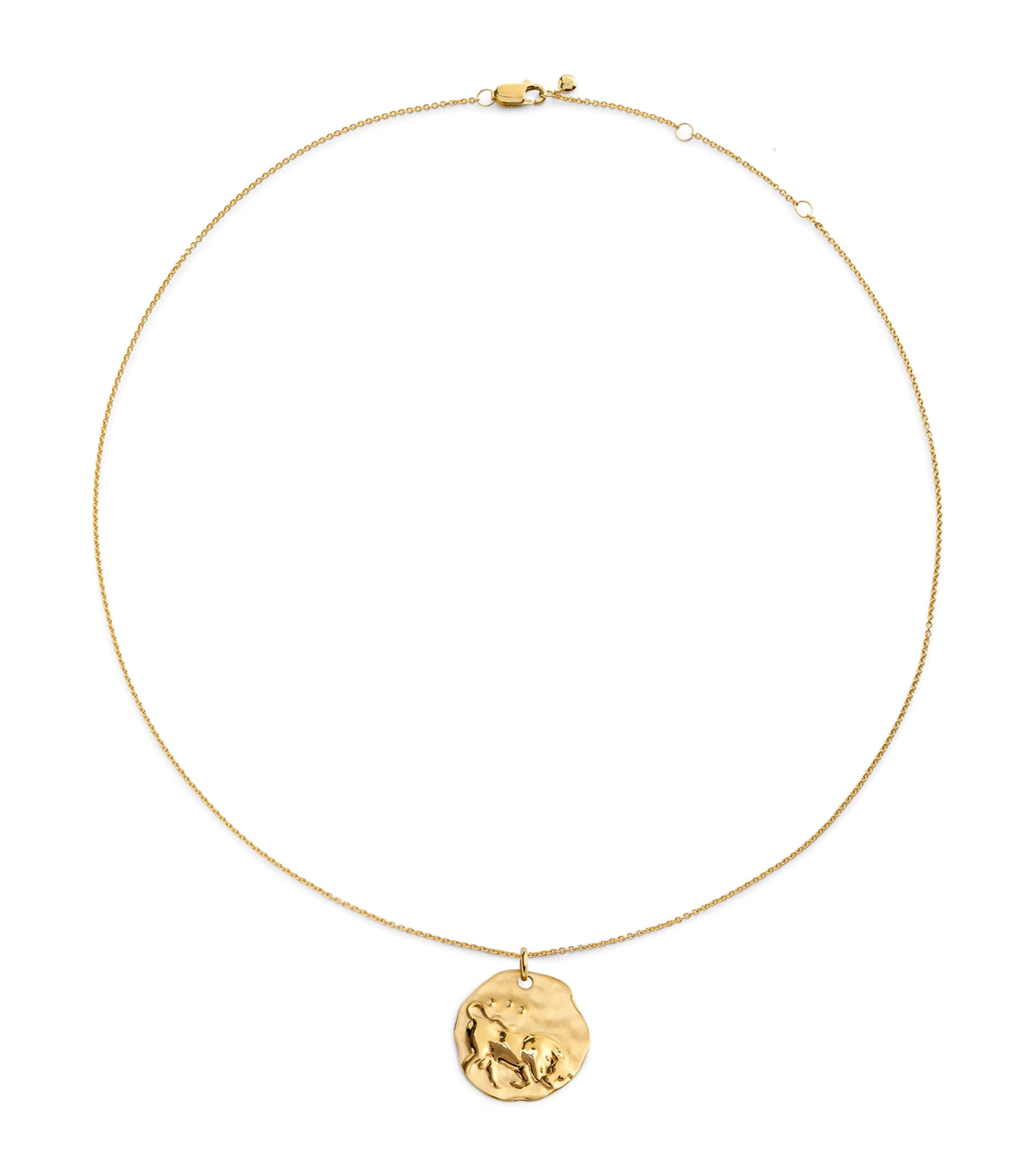 Monica Vinader Gold Vermeil Zodiac Taurus Necklace Gold Vermeil Image 1