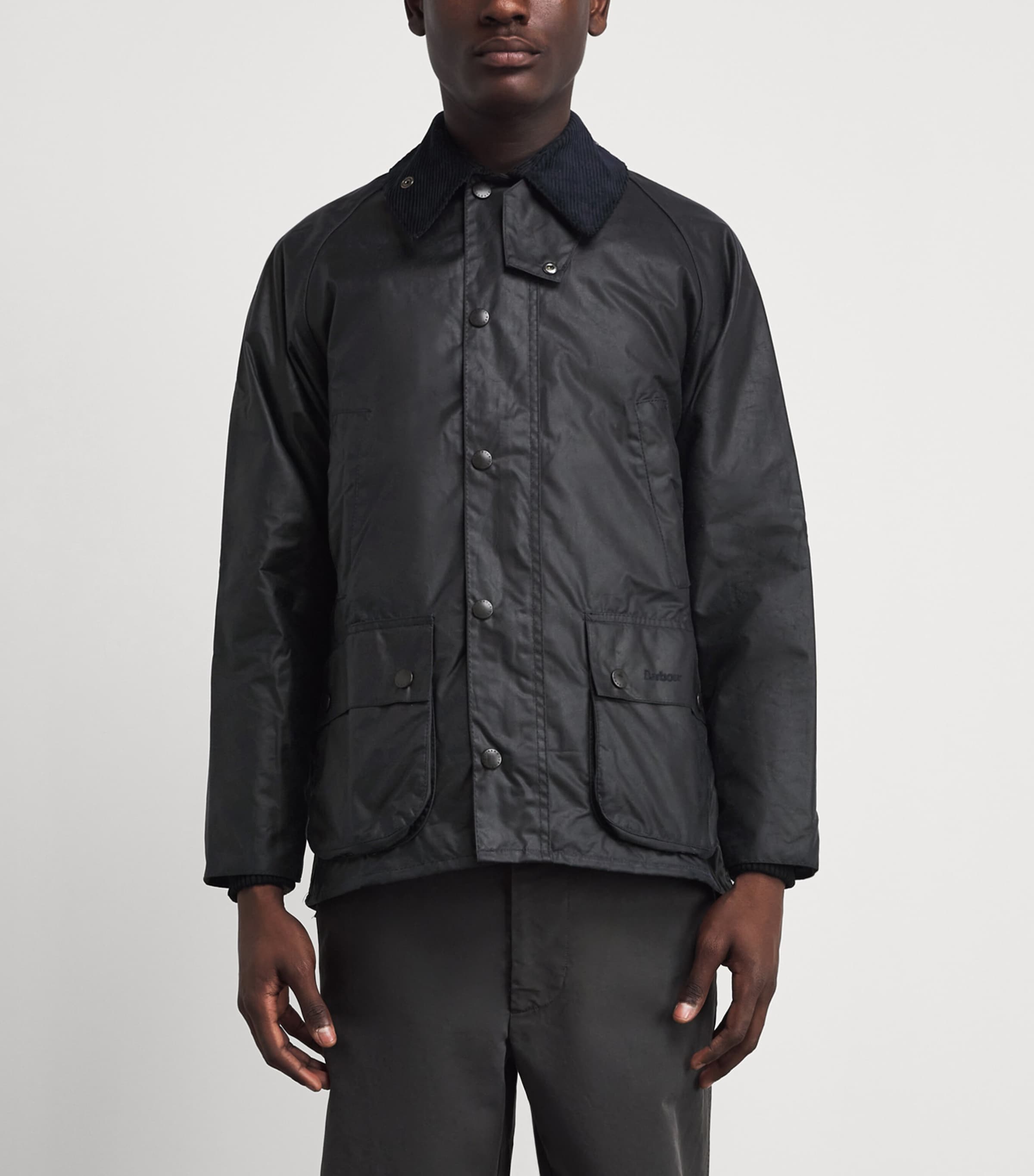 Barbour Mens Waxed Bedale Jacket Navy Image 10