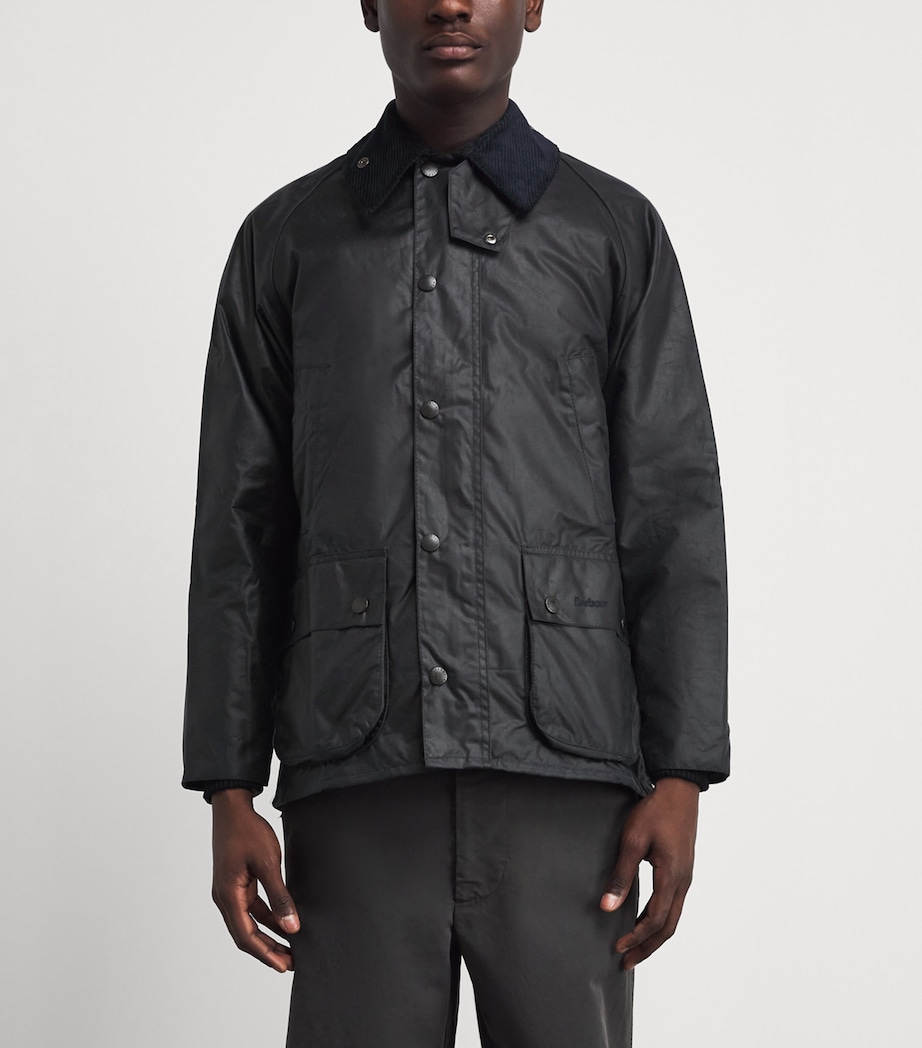 Barbour Mens Waxed Bedale Jacket Navy Image 10