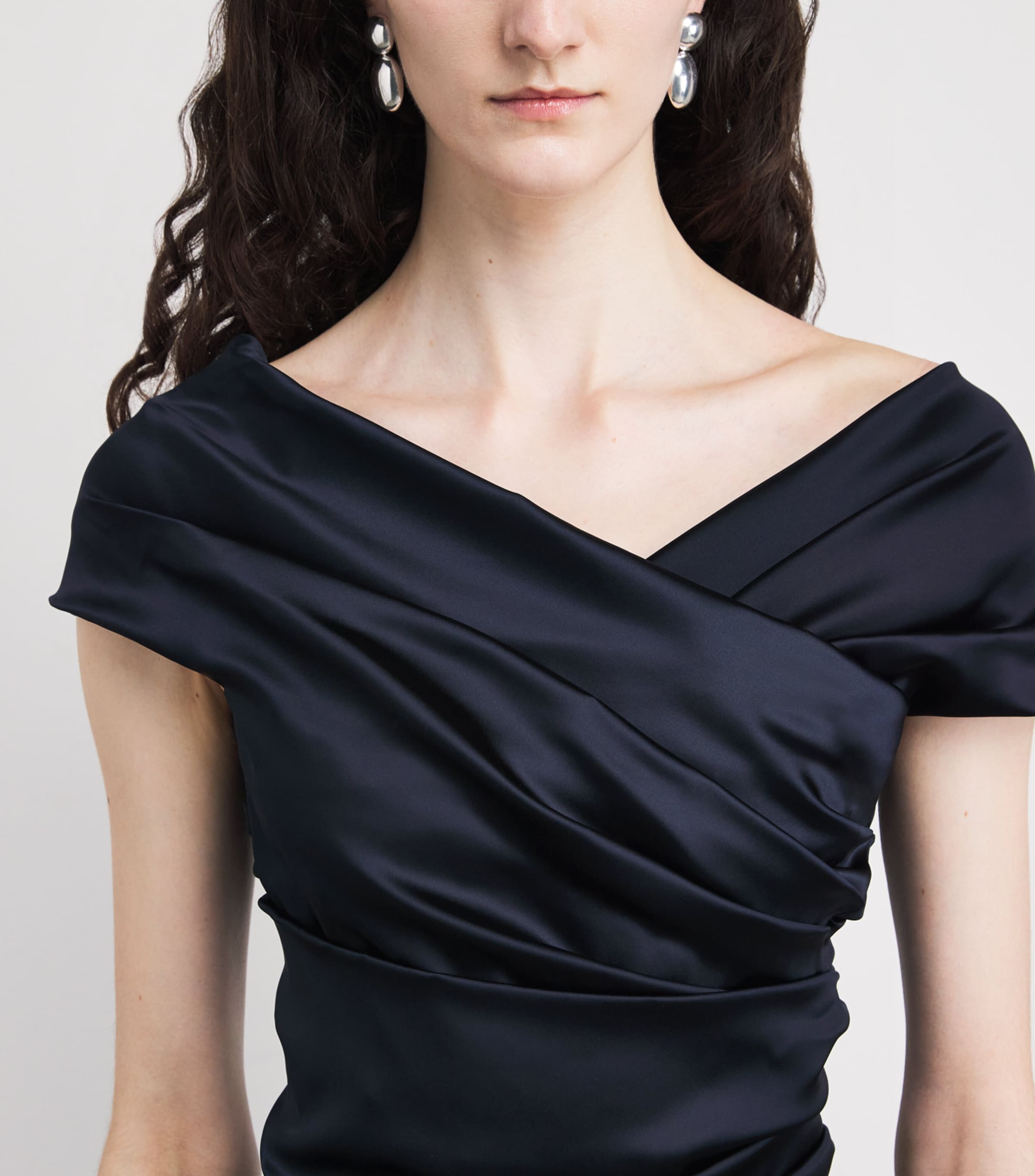 Satin Duchesse Off-The-Shoulder Bow Gown 432 ARMADA Image 4