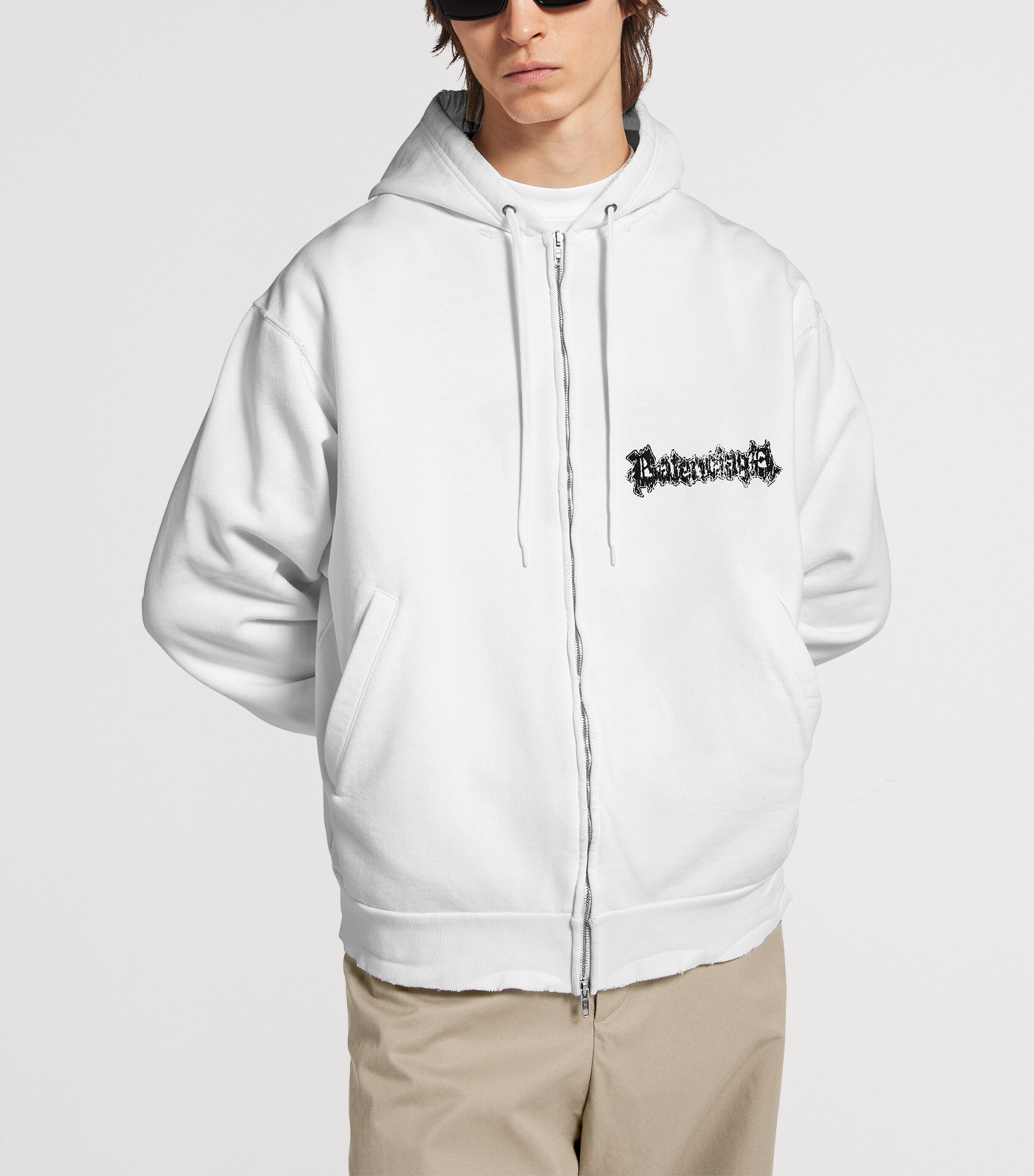 Balenciaga Mens Cotton Salon De Couture Zip-Up Hoodie Image 5