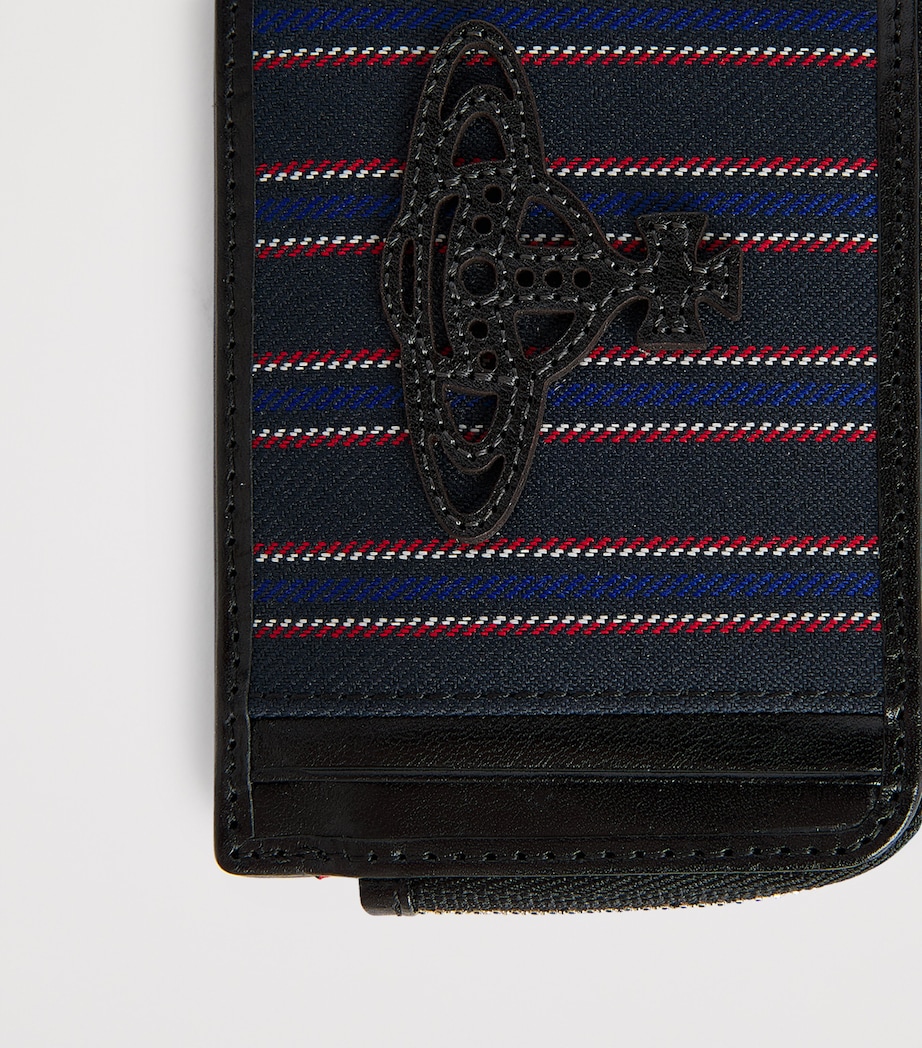 Vivienne Westwood Stripe Zip Card Holder Blue Image 4