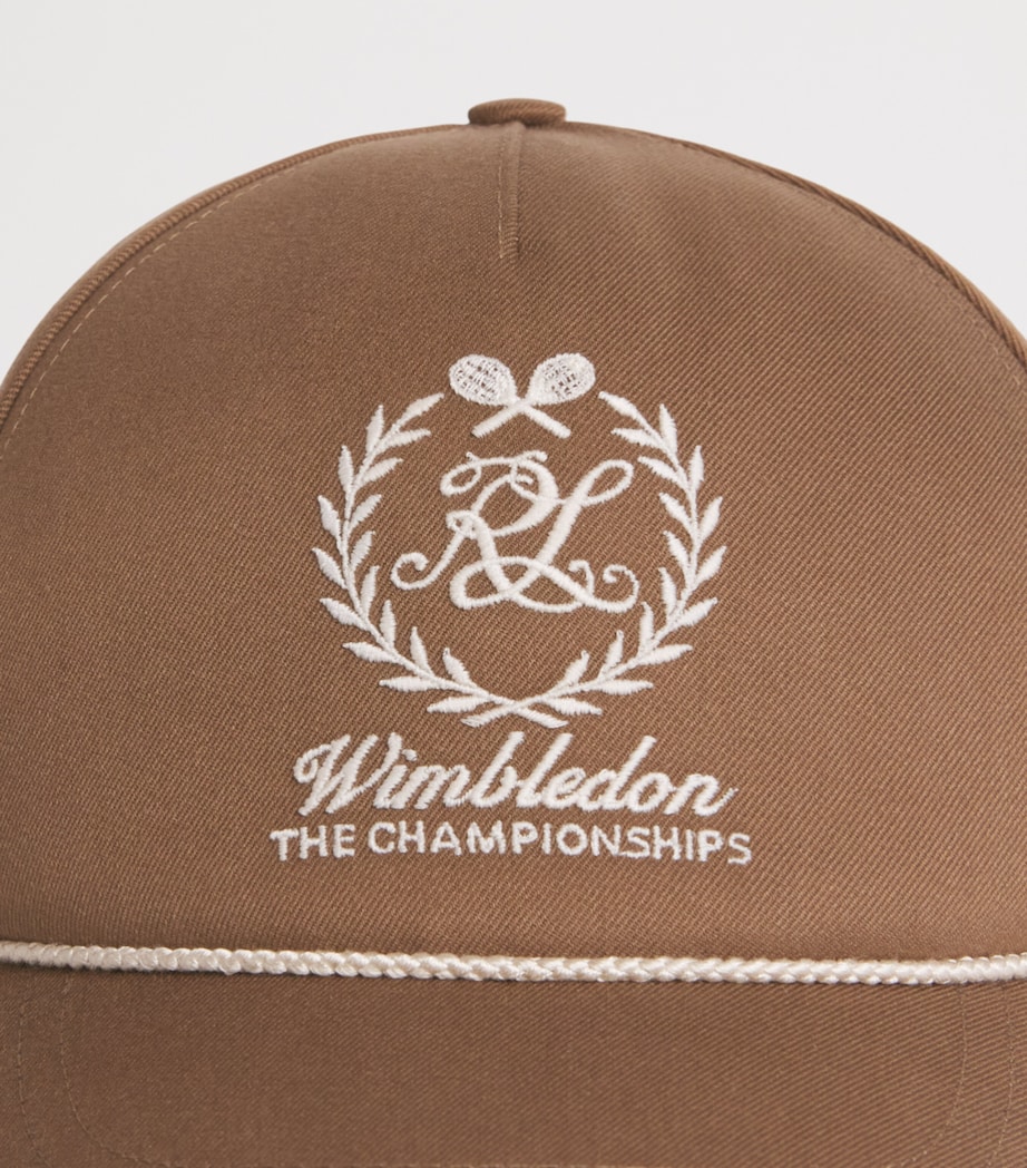 Ralph Lauren Purple Label x Wimbledon Silk Baseball Cap Soft Mocha Image 4