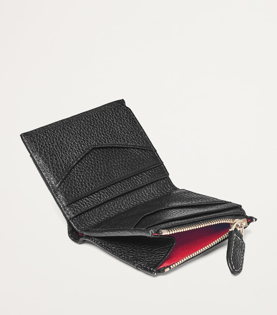 Aspinal Of London Leather Hudson Coin and Card Holder Black Image 5