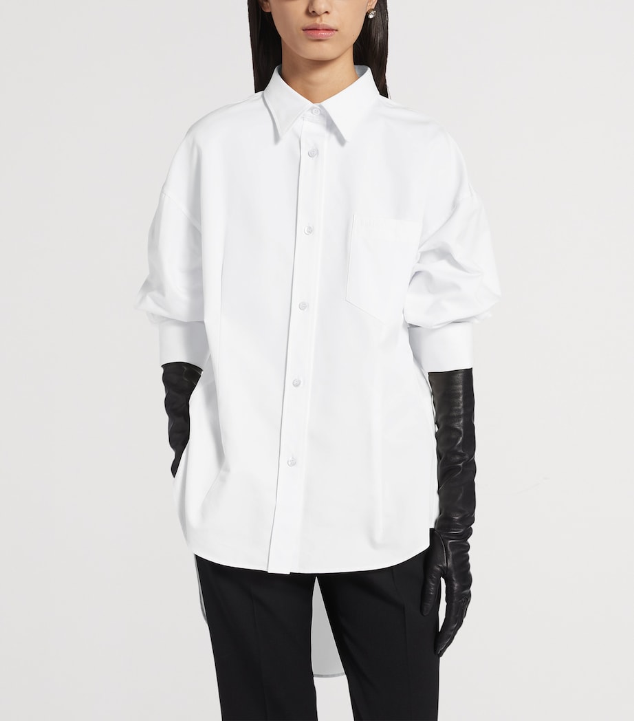 Balenciaga Womens Cotton-Silk Oversized Shirt Image 5