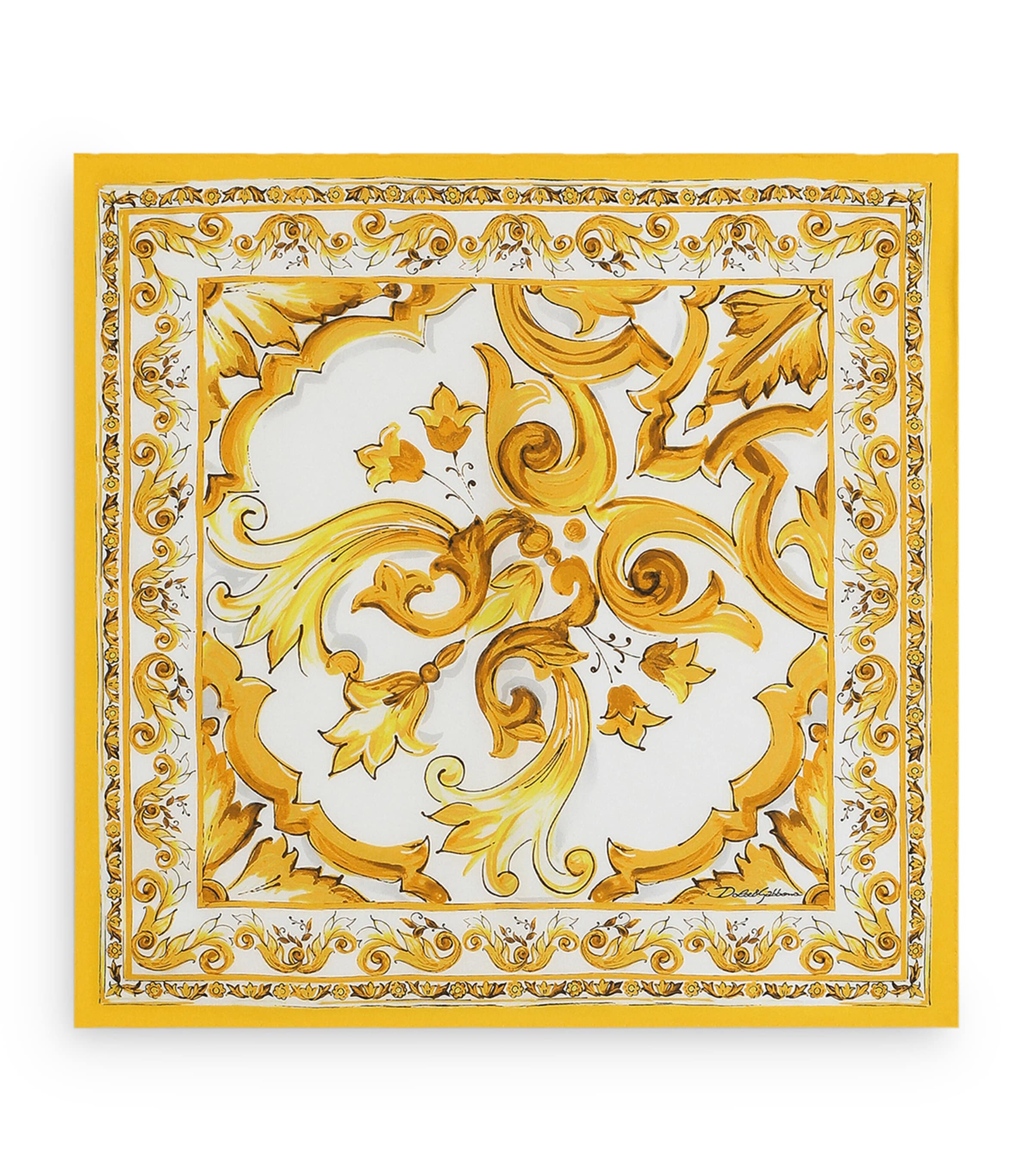 Dolce & Gabbana Silk Majolica Print Scarf