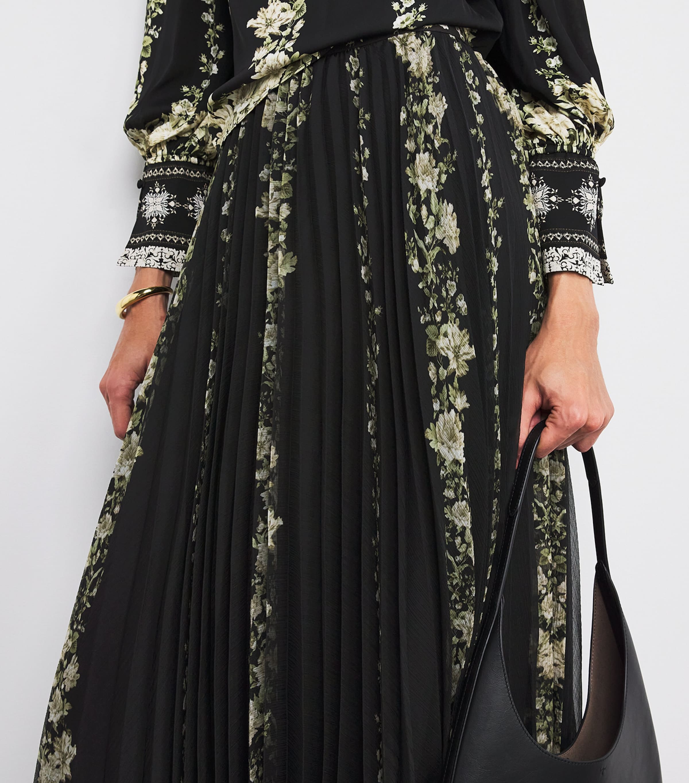 Floral Pleated Katz Maxi Skirt G078 FREE FALLING Image 6