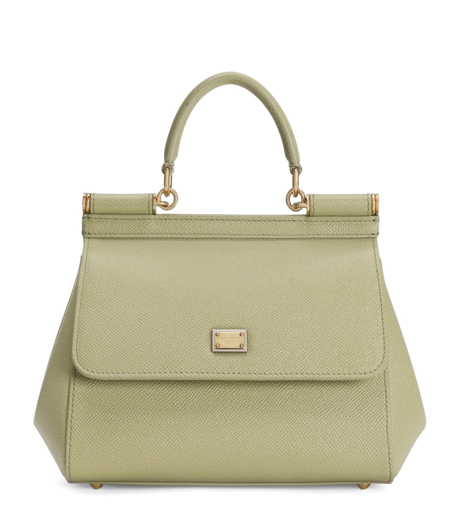 Medium Leather Sicily Top-Handle Bag 80527-SAGE GREE Image 1