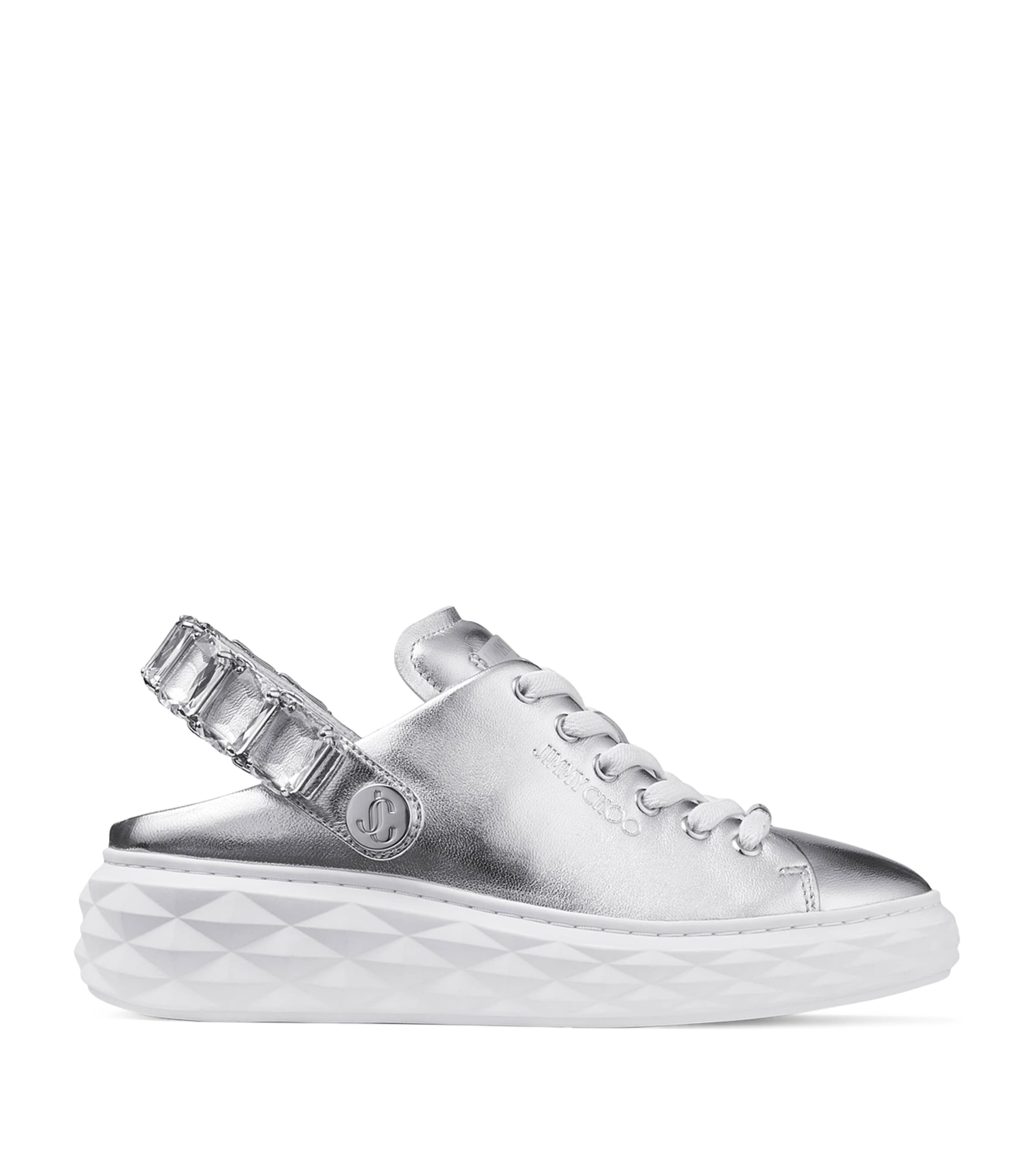Jimmy Choo Diamond Maxi Crystal Leather Sneakers