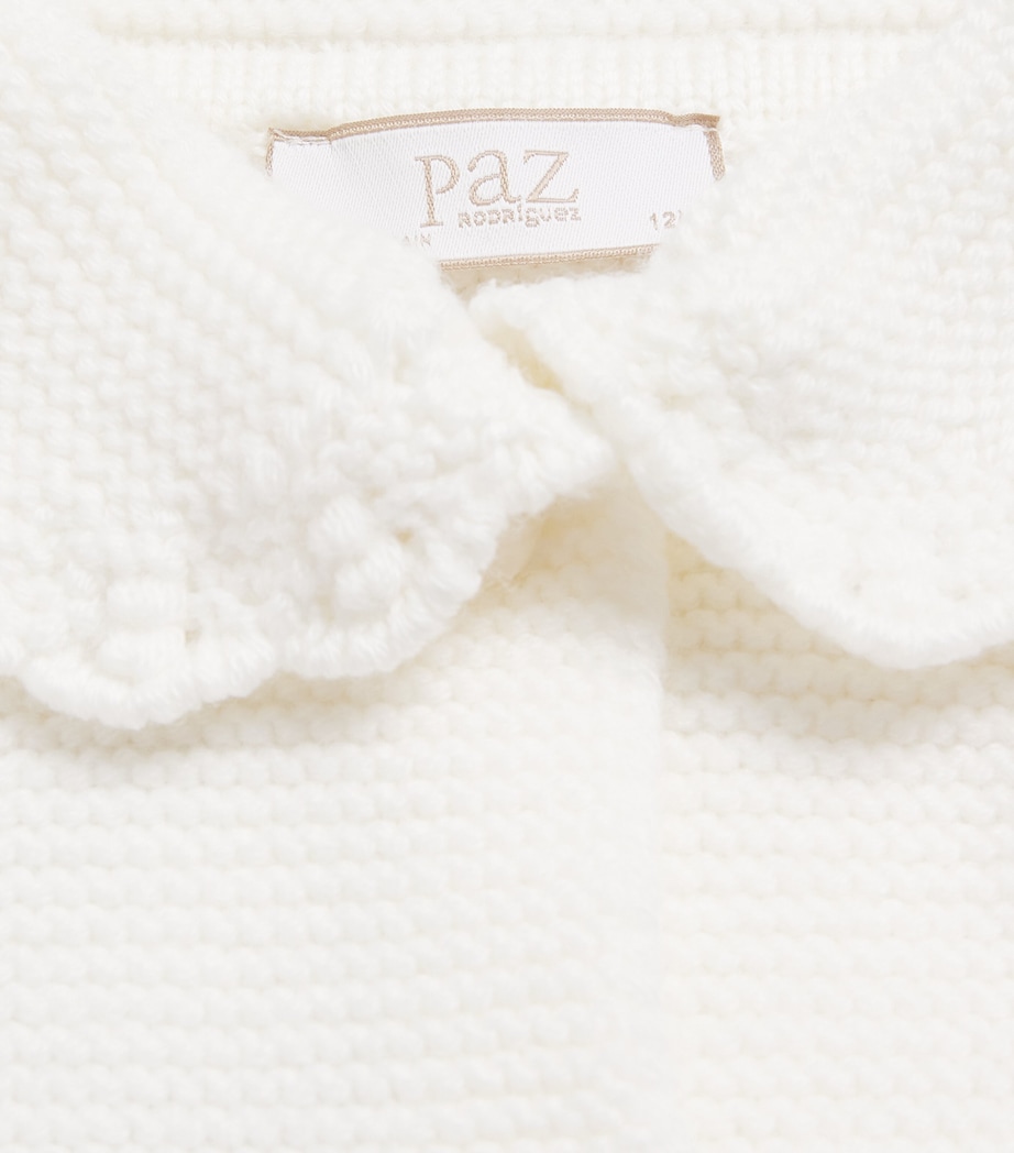 Paz Rodriguez Knitted Coat (1-36 Months) Cream Image 3