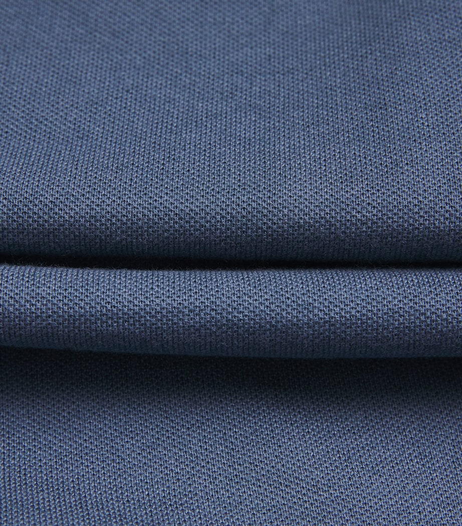 Cotton-Cashmere Long-Sleeve Polo Shirt BLUE Image 5