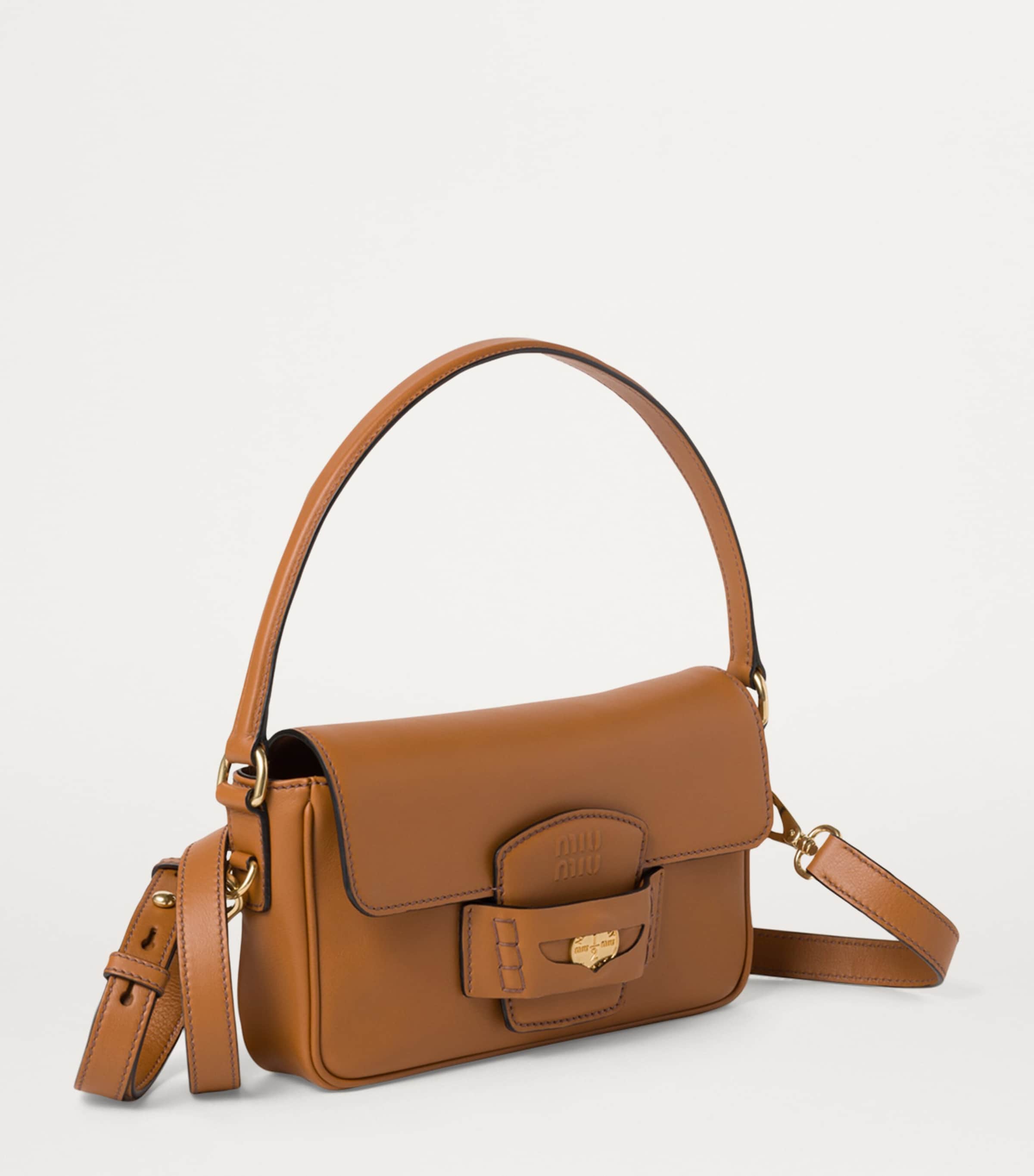 Miu Miu Leather Penny Shoulder Bag | Harrods DE