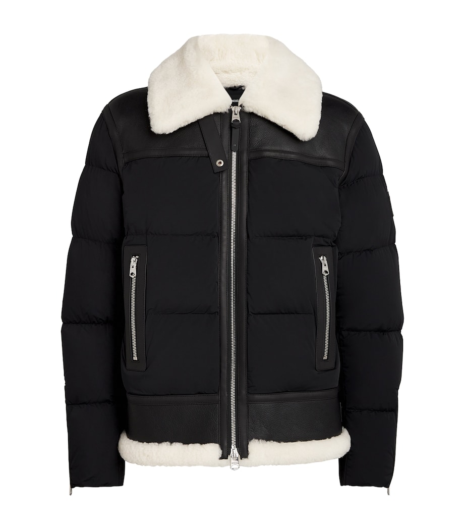 Robert Shearling Puffer Jacket BLACK-NATURAL Image 1