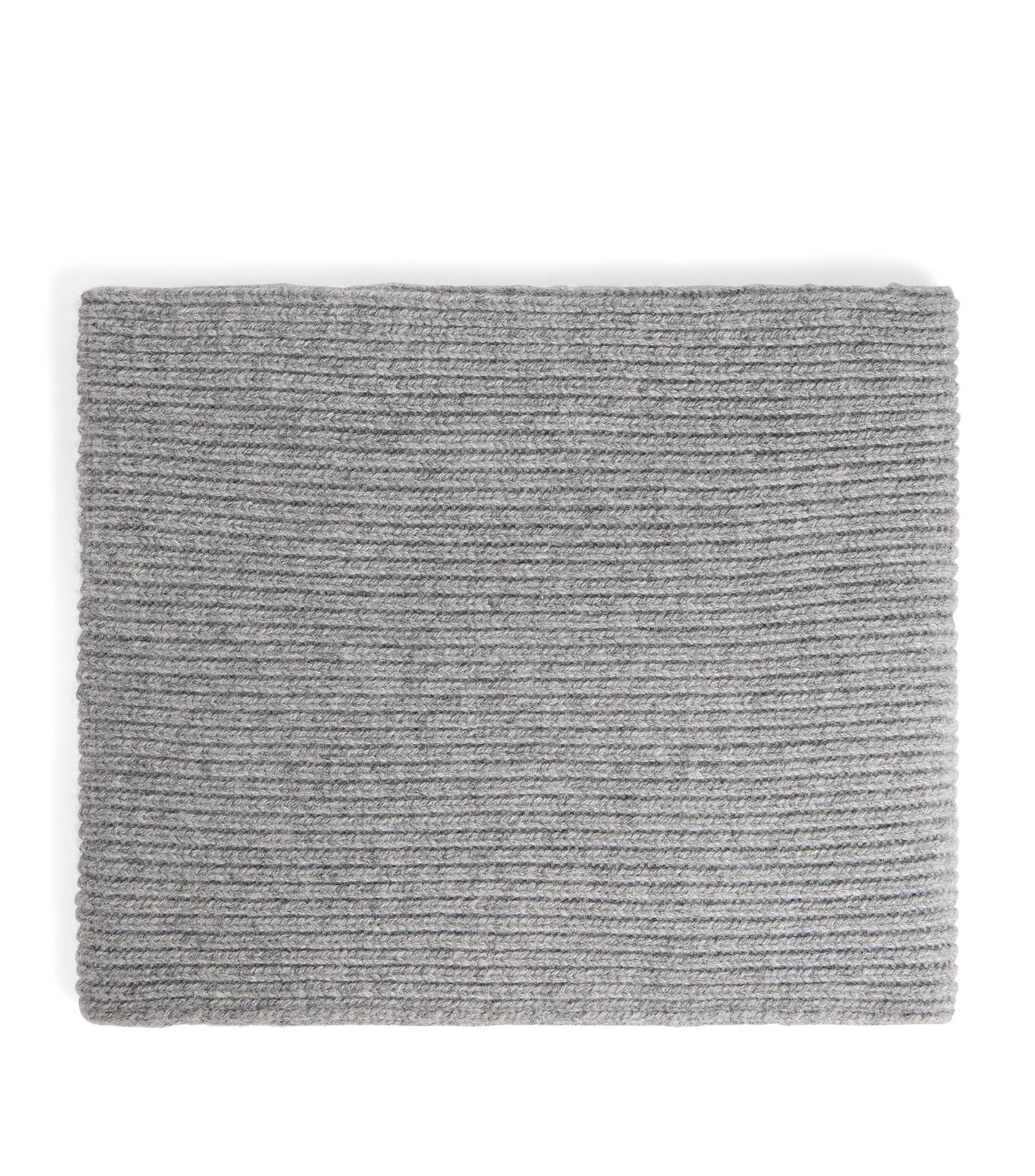 Bonpoint Ribbed Cashmere Scarf In Gray
