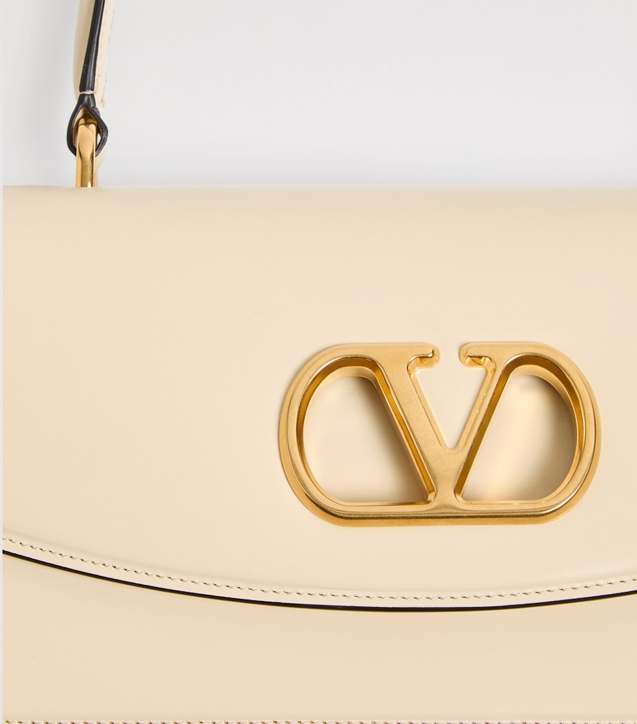 Leather Vain Top-Handle Bag REN Image 6