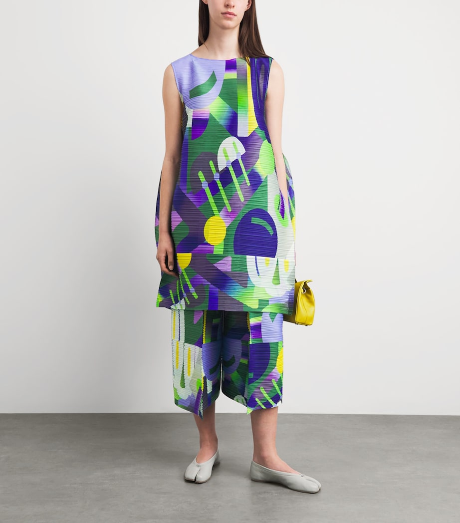 Pleats Please Issey Miyake Womens Pleated Playground Tunic Top Purple Image 2