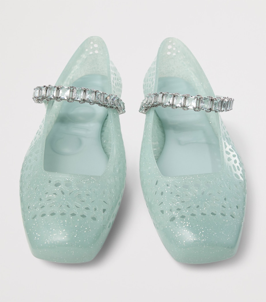 Jimmy Choo The Jelly Ballet Flats Light Verde/silver M Image 2