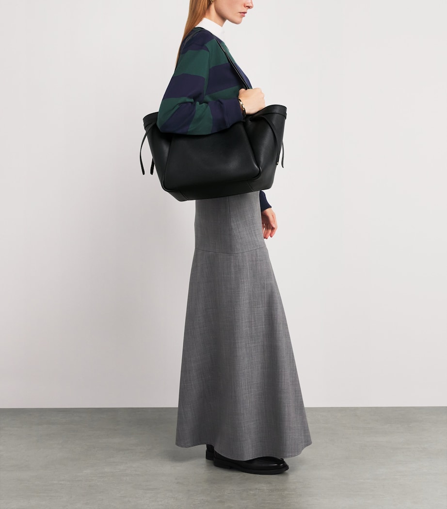 Leather Romy Tote Bag BLACK 001 Image 5