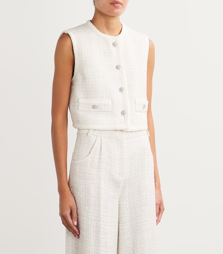 Tweed Sleeveless Jacket ECRU Image 3