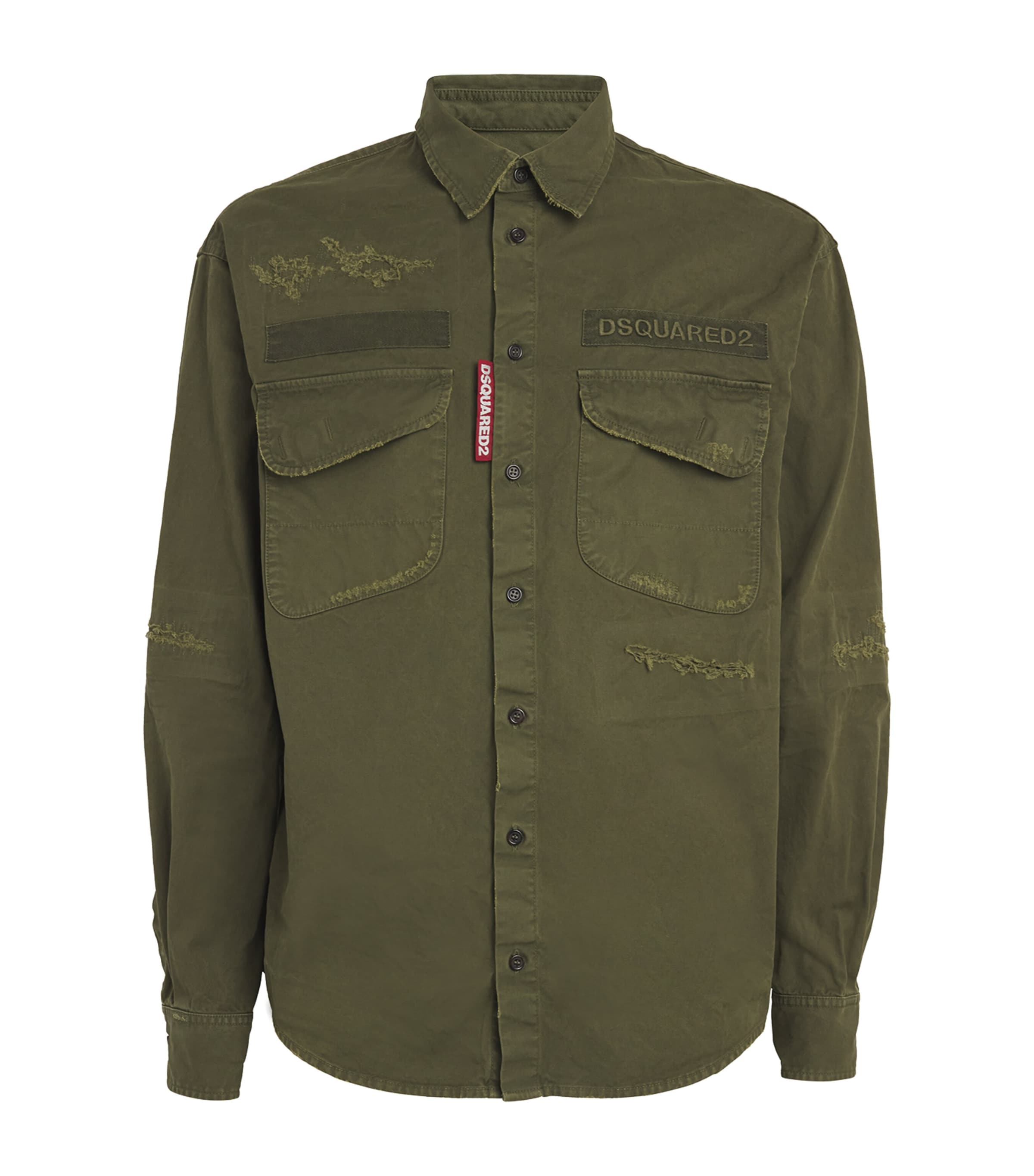 Dsquared2 Cotton Twill Ranger Shirt In Green