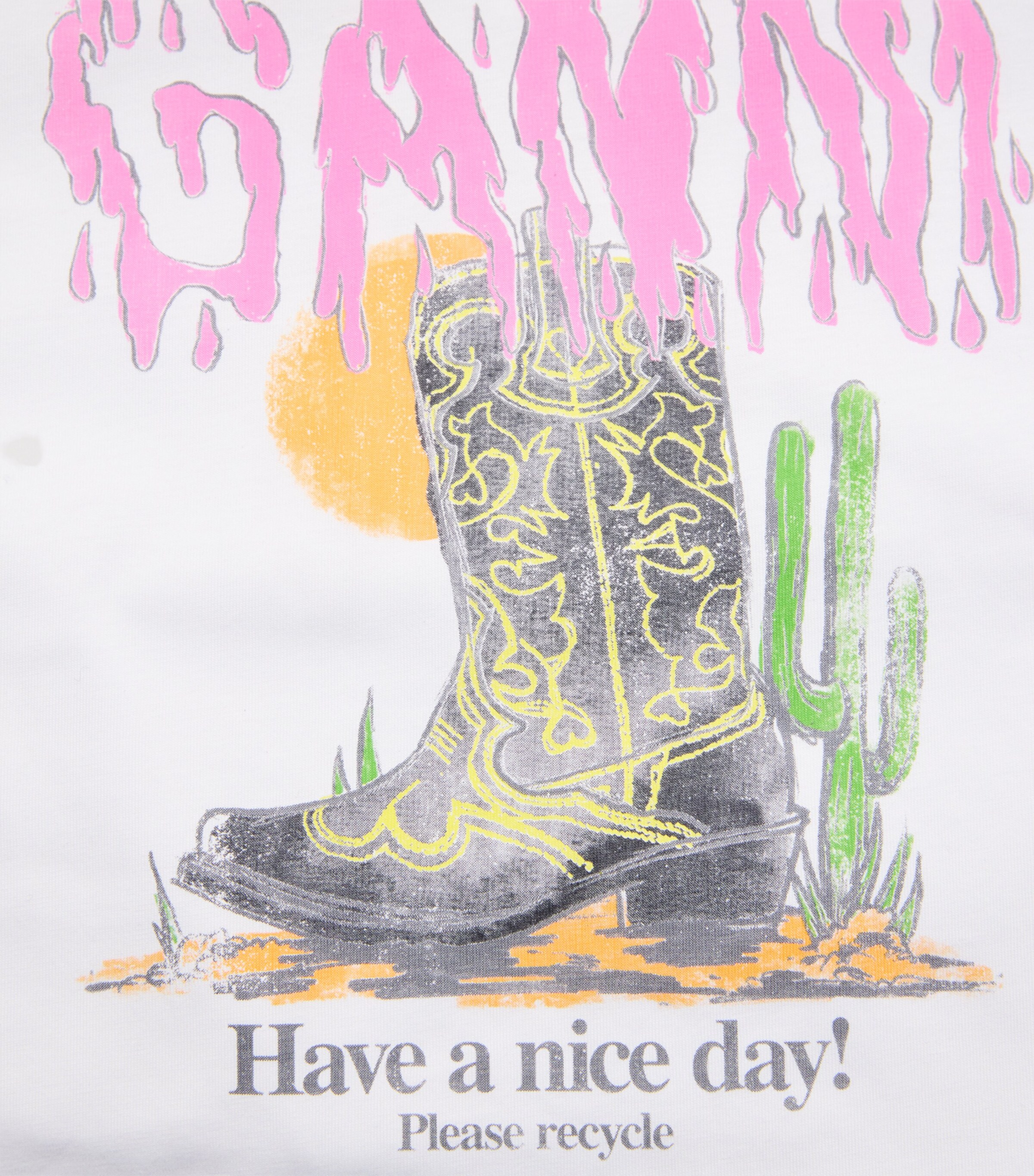 Organic Cotton Cowboy Boot T-Shirt 151 BRIGHT WHITE Image 5
