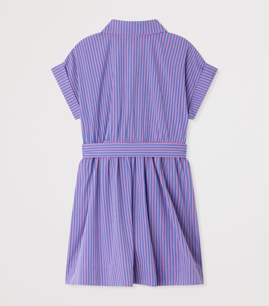 Bonpoint Cotton Gisèle Dress (4-8 Years) Rayures Violet Image 2