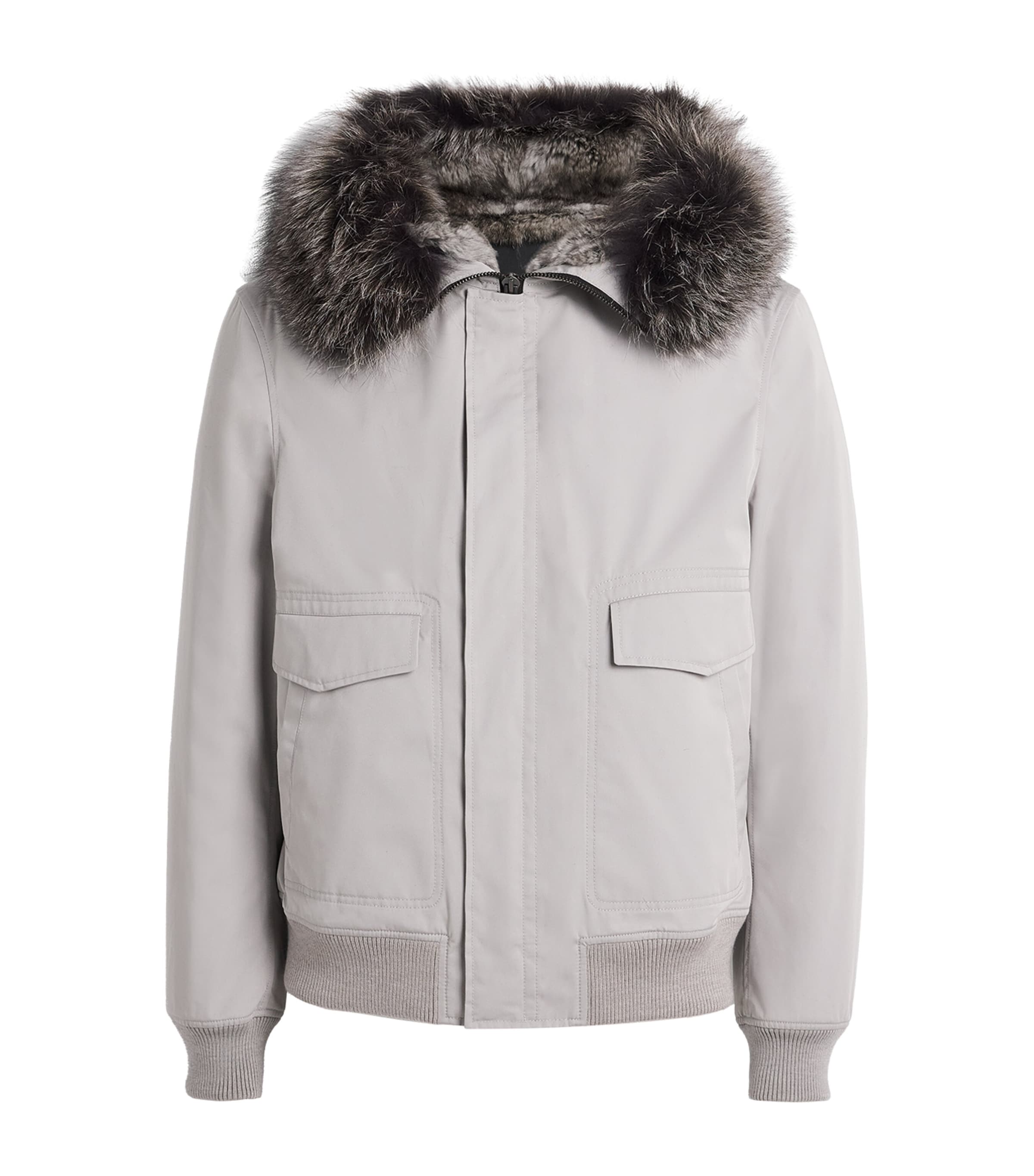 Yves Salomon Down Coyote Fur-trim Parka In Multi