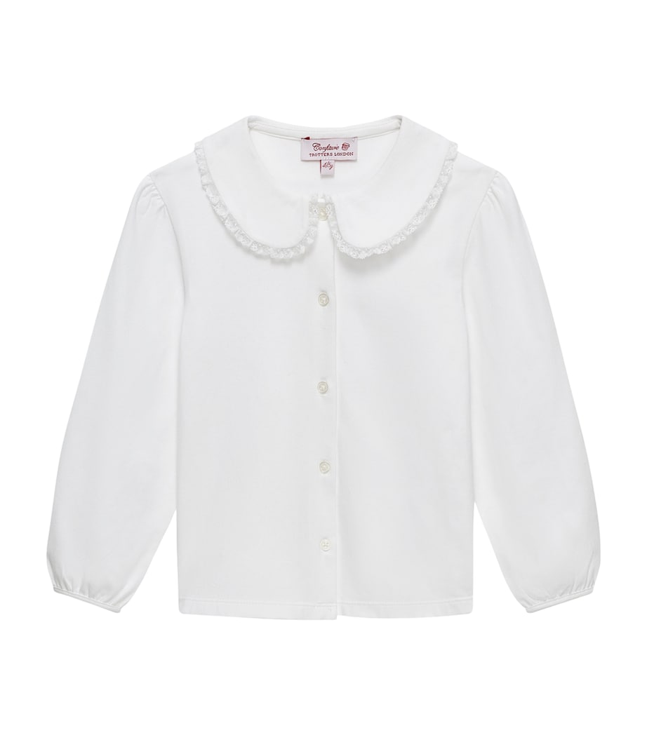 Lace-Trim Evelyn Top (2-4 Years) WHITE Image 1