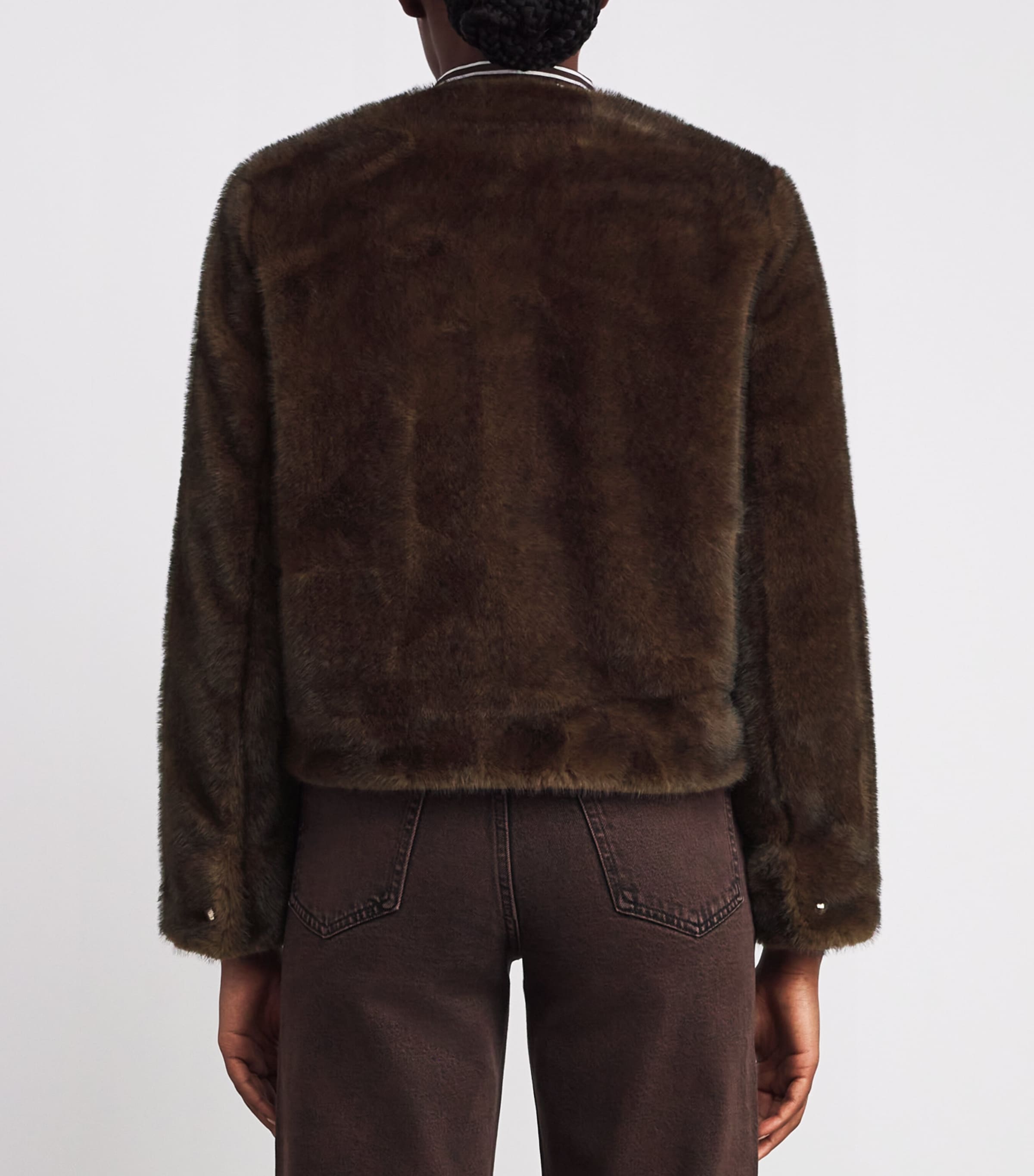 Faux Fur Coat BROWN Image 4