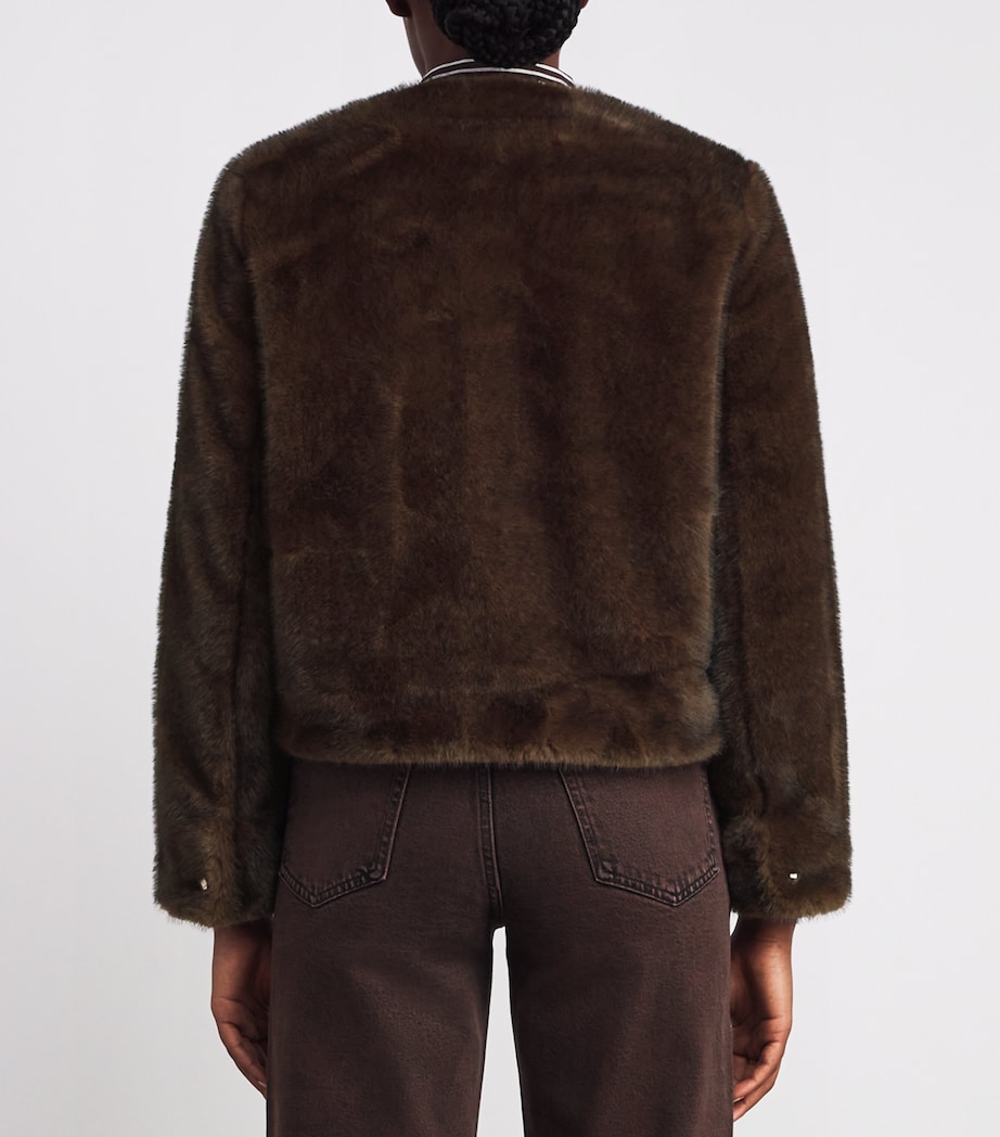 Faux Fur Coat BROWN Image 4