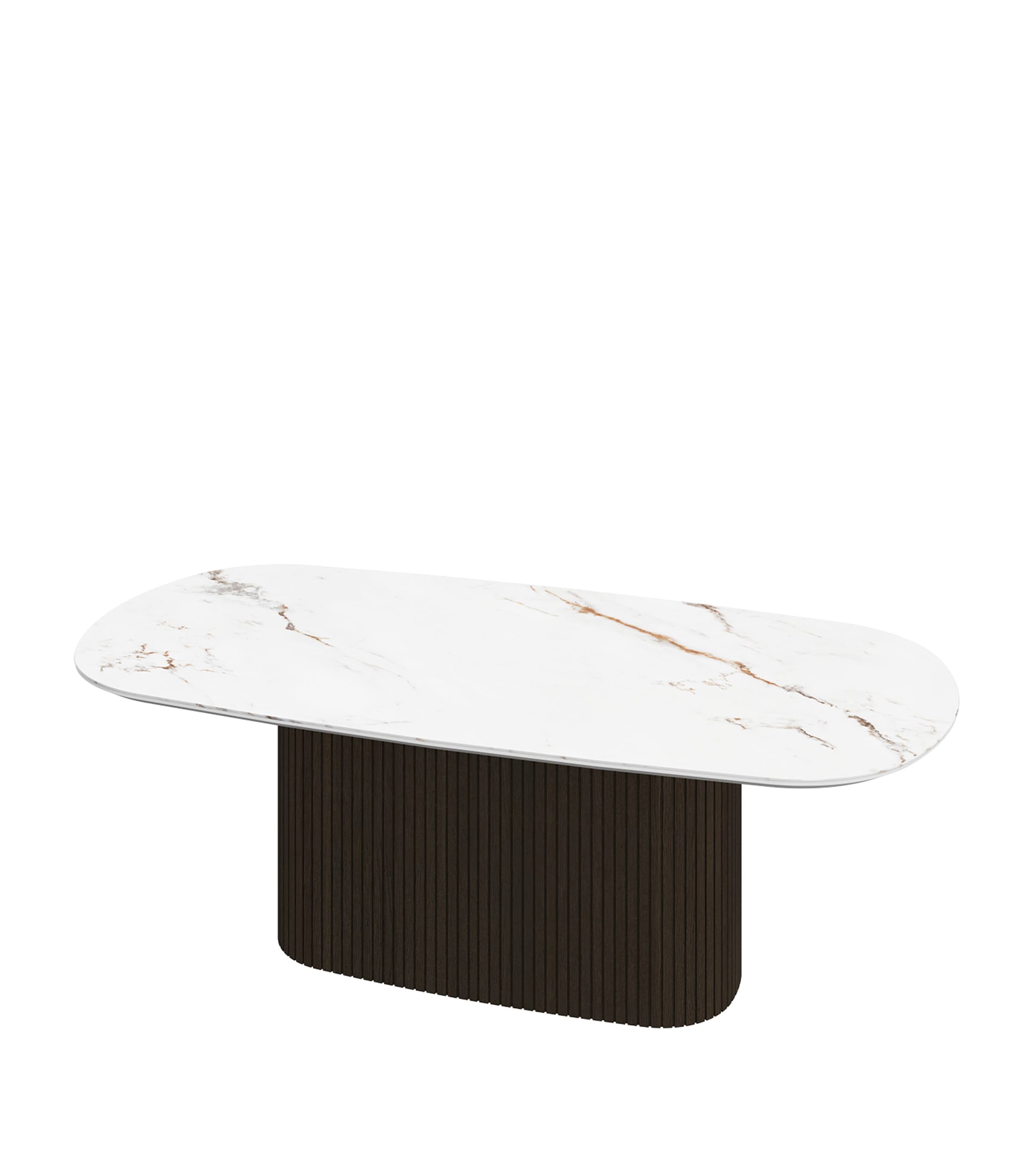 BoConcept Ceramic Santiago Coffee Table White / Dark Oak Image 2