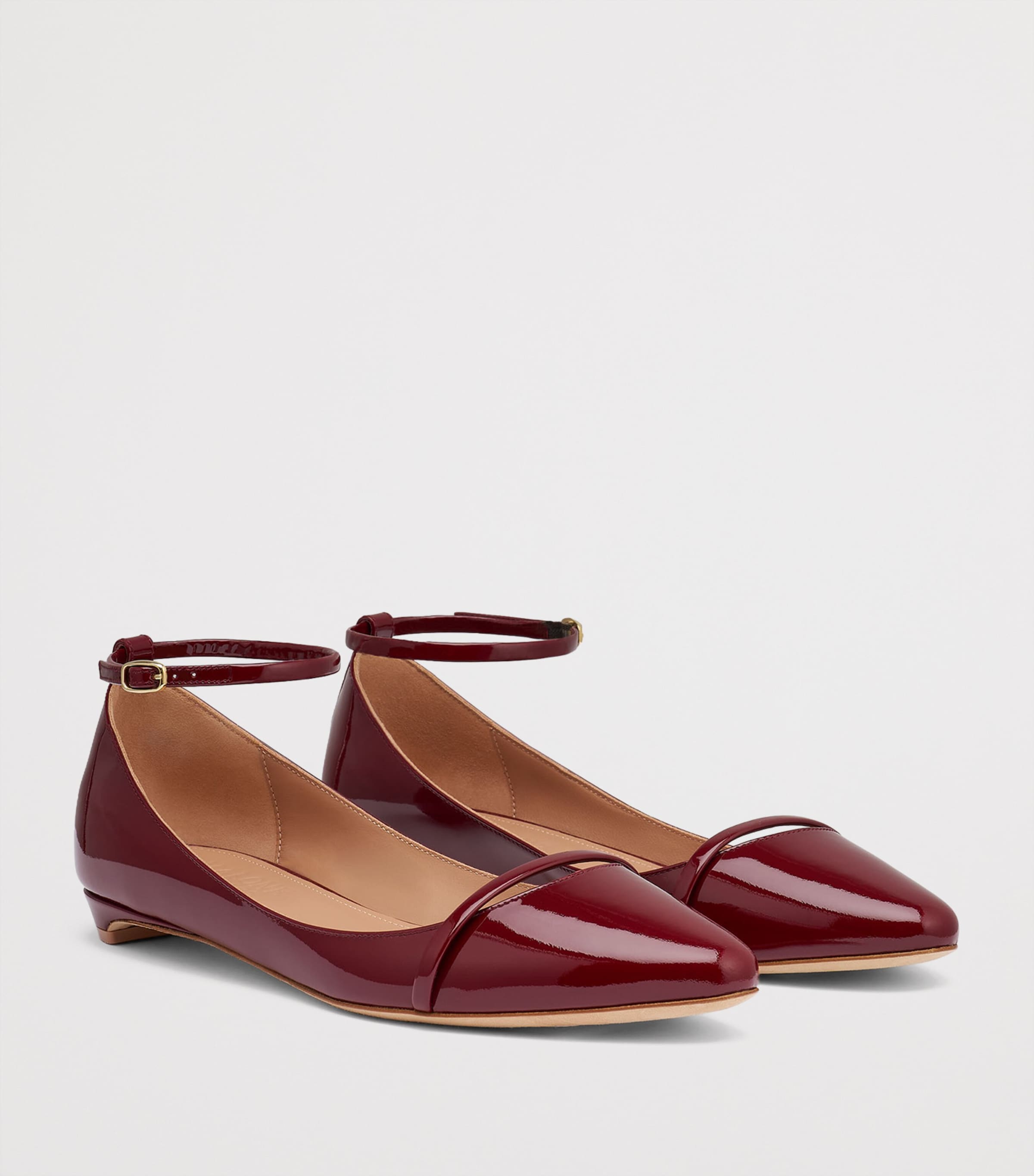Malone Souliers Patent Leather Mary Ballet Flats 10 Rosewood Image 3