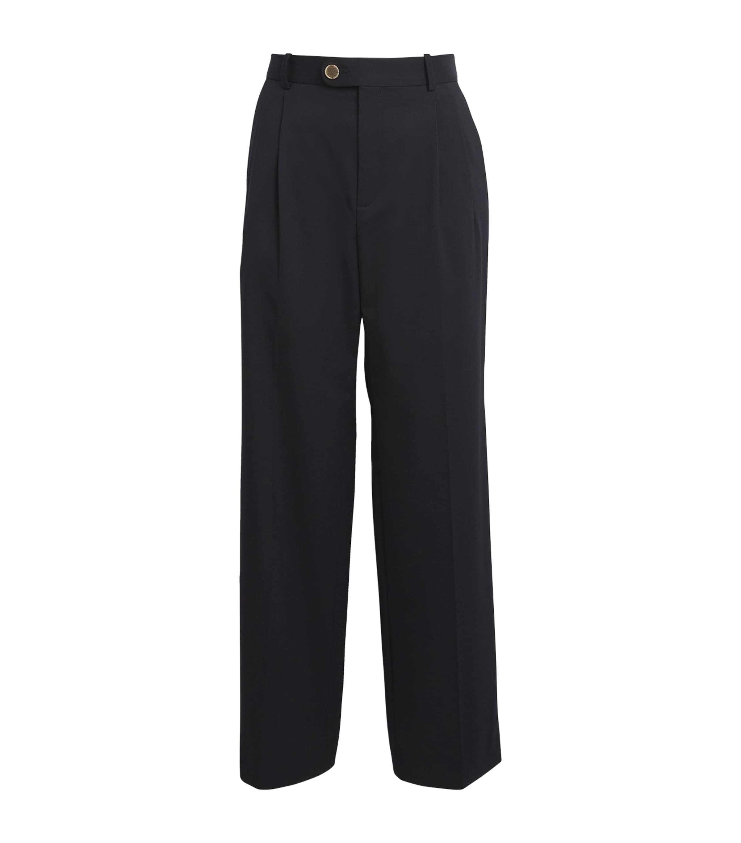 Sandro Straight-leg Trousers In Blue