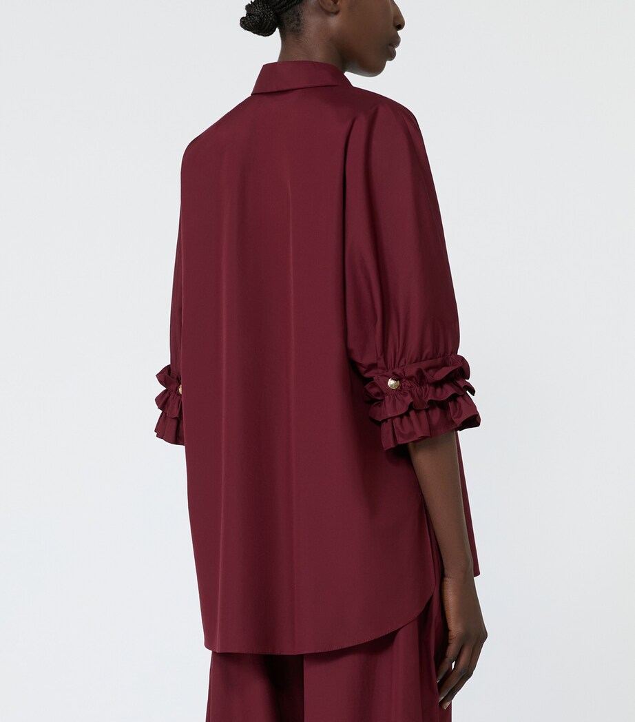 Max Mara Womens Poplin Shirt Ruby Image 4