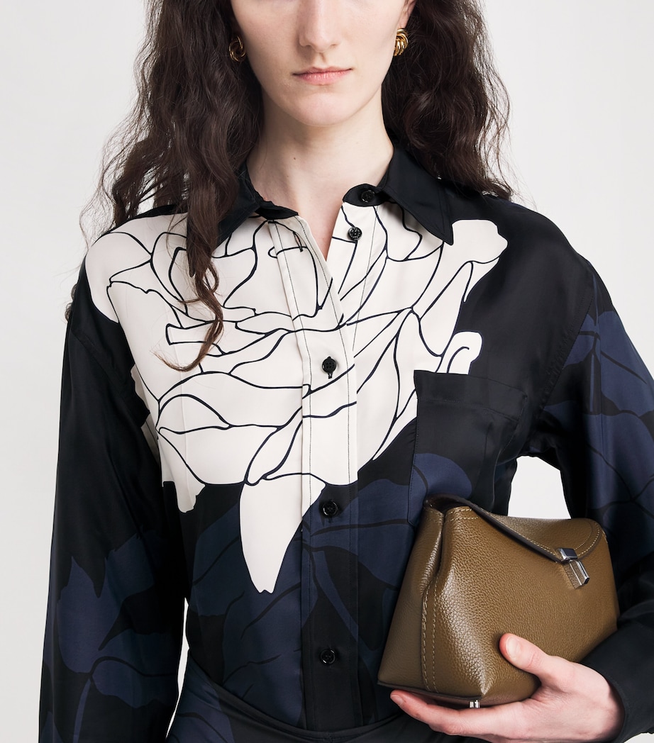 Floral Pyjama Shirt 9665 NAVY/PALE ROSE Image 6