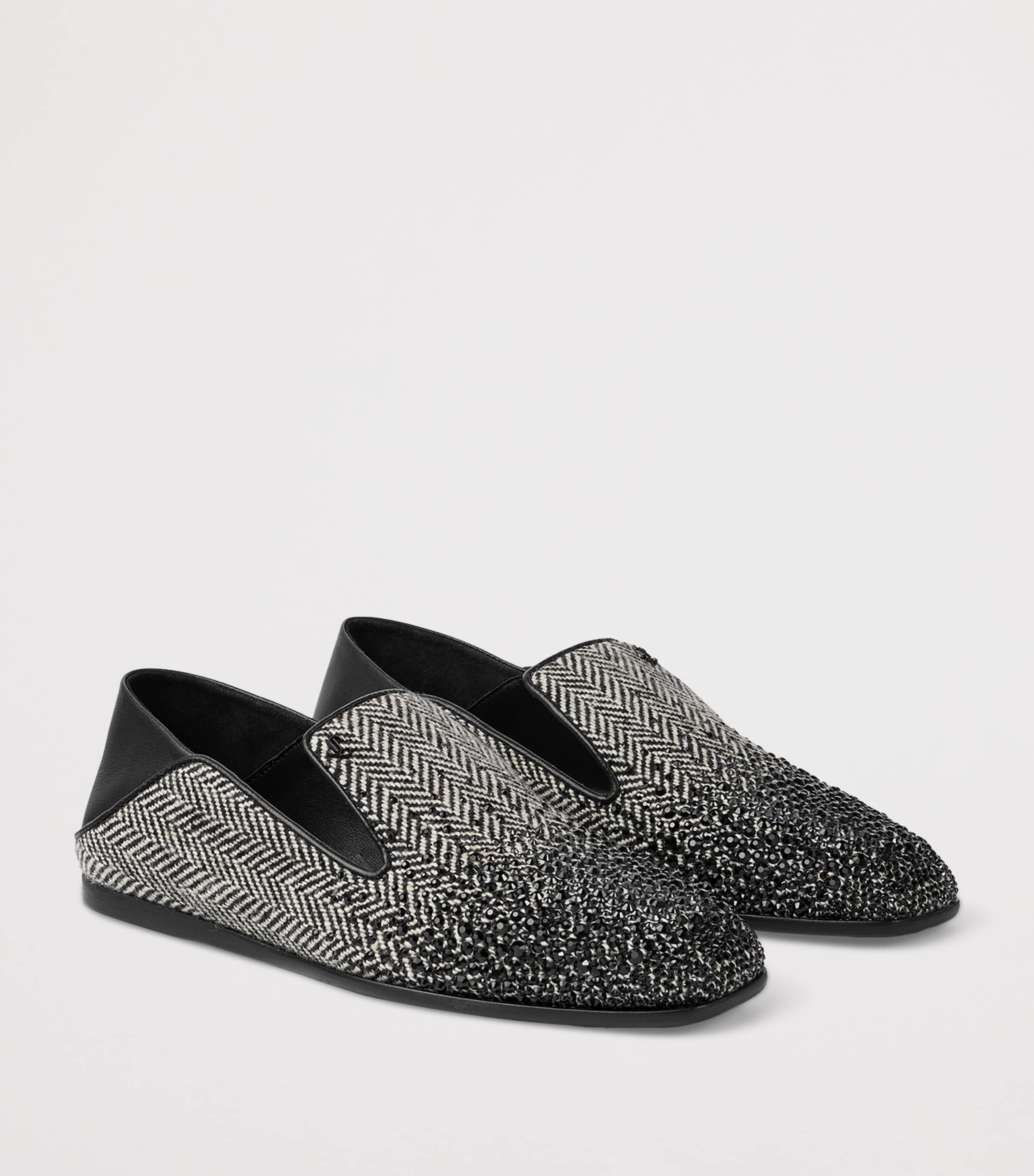 Jimmy Choo Eliot Crystal-Embellished Slippers Grey/black Mix Image 2