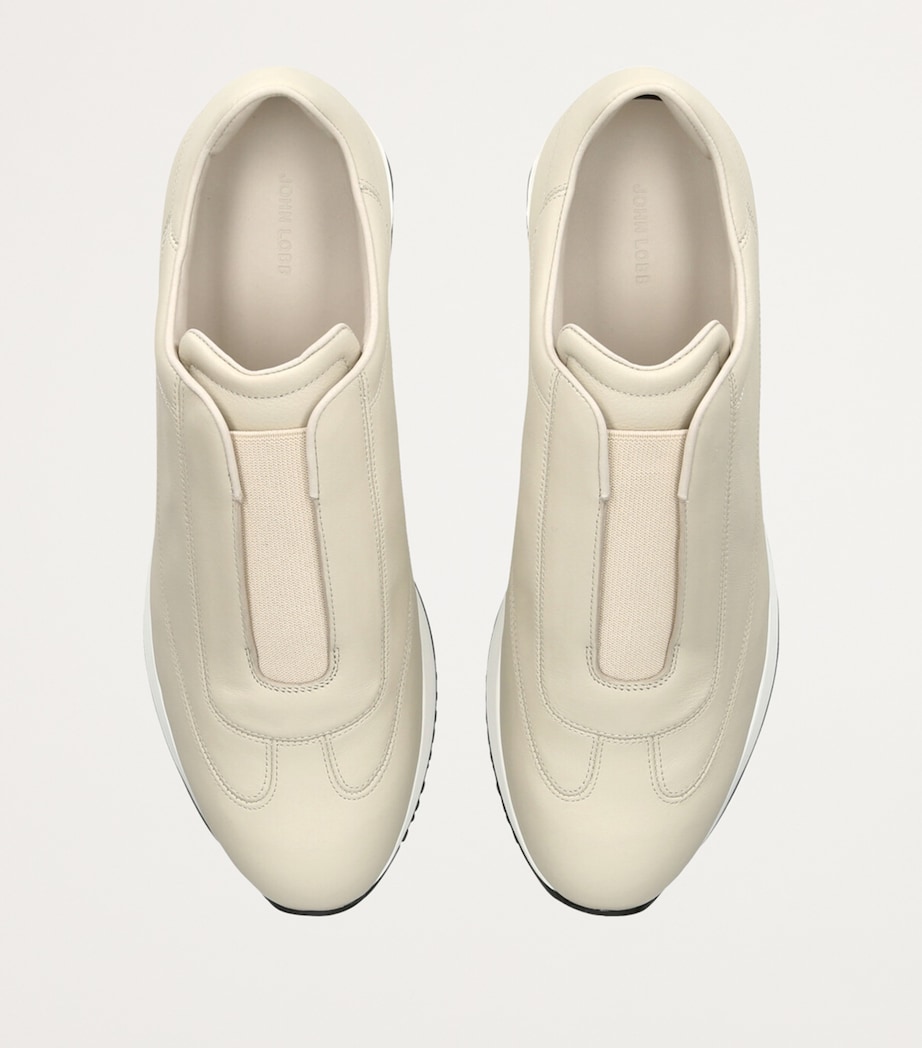 Leather Lift Slip-On Sneakers WHITE Image 4