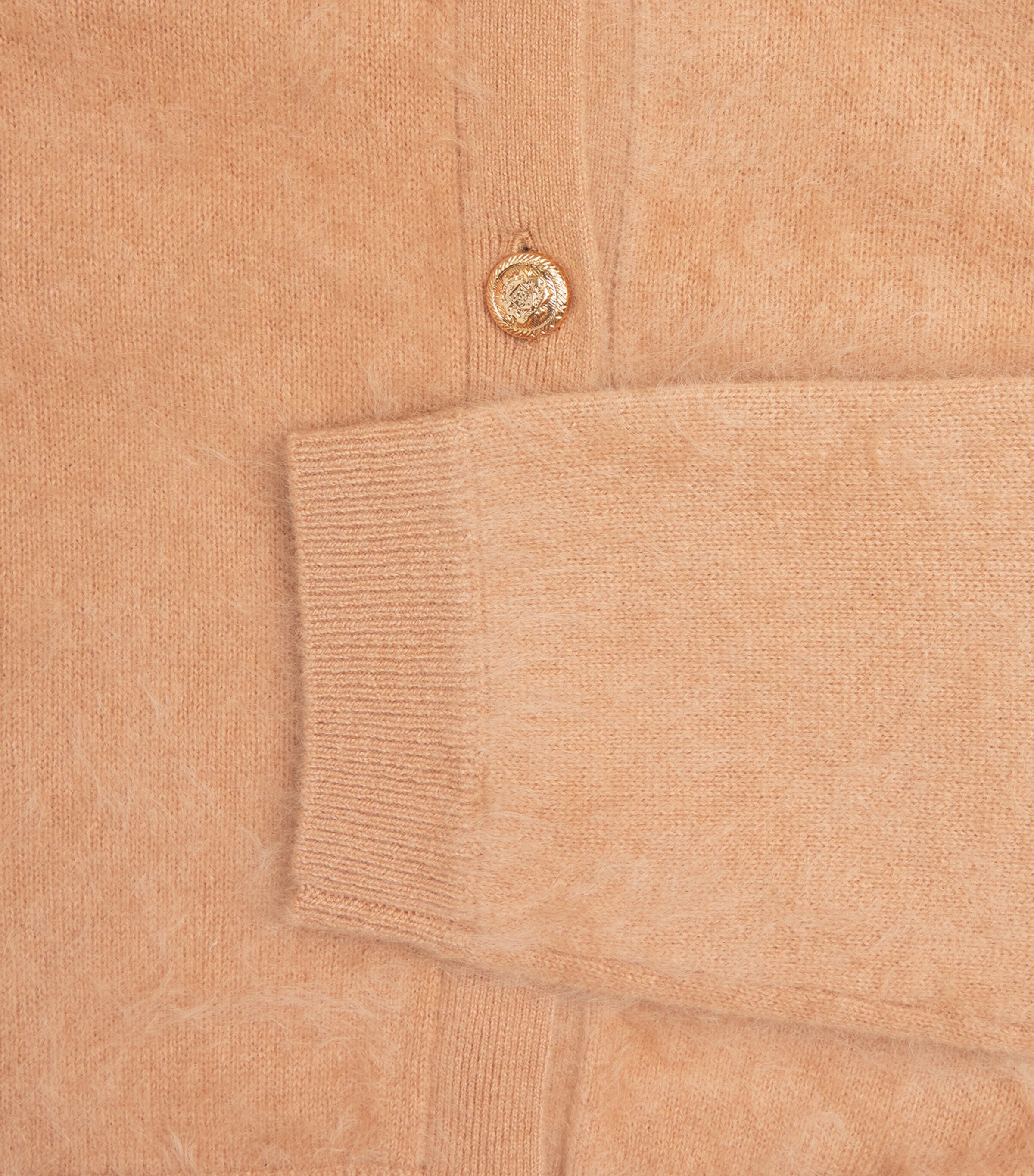 Alice+Olivia Womens Brushed Cashmere-Blend Cardigan Light Praline Image 6