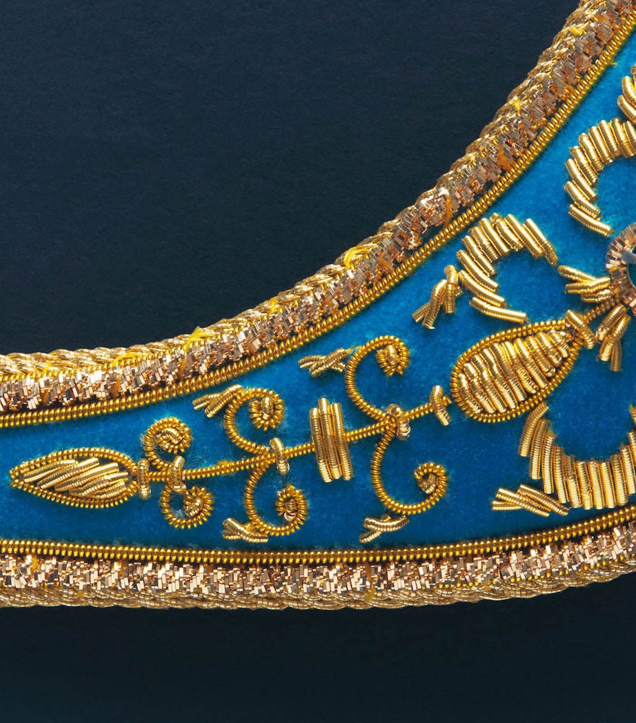 Tinker Tailor Beaded Court Shoe Tree Decoration Royal Blue & Gold Image 2