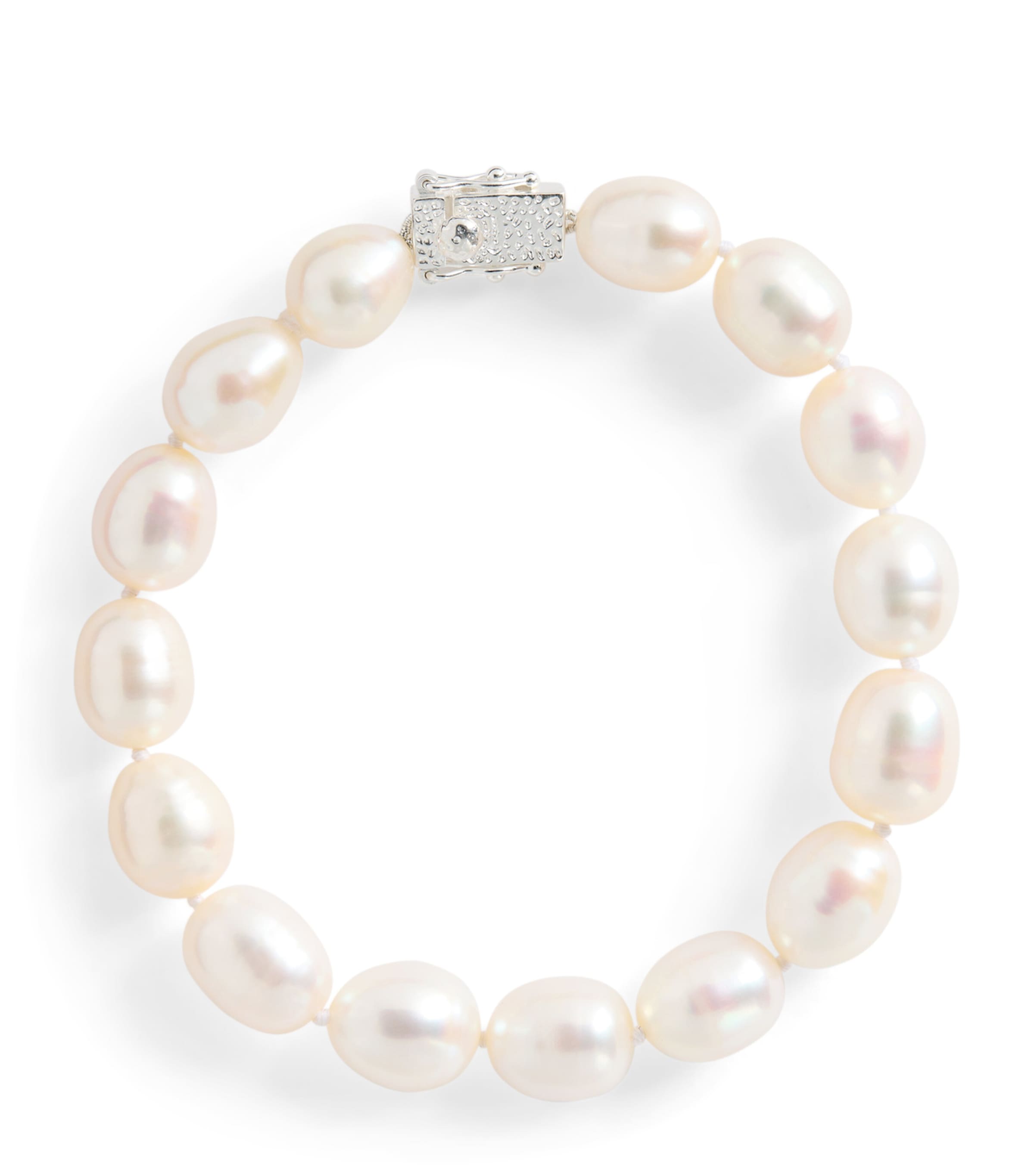 Bleue Burnham Antique Pearl Bracelet In Silver